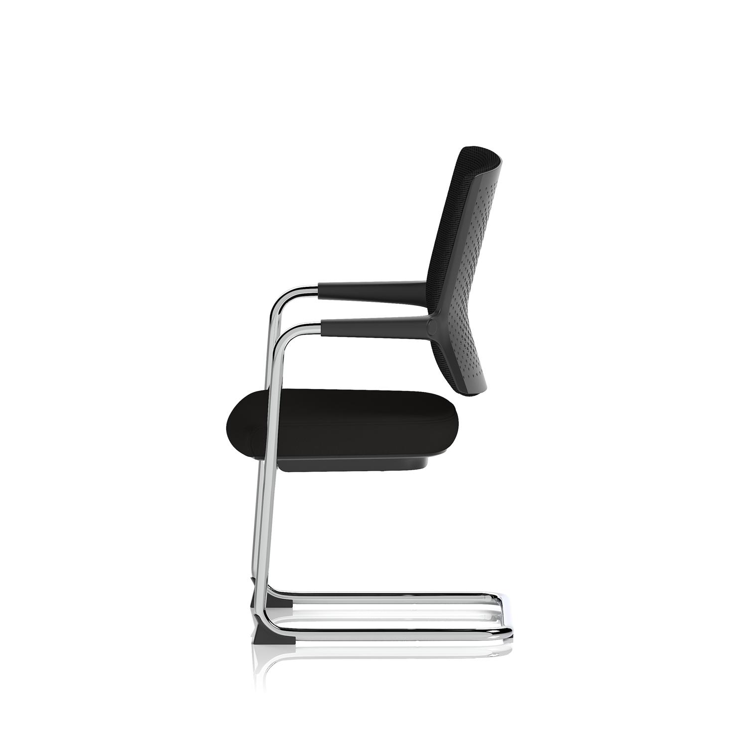 Vero Airmesh Back Cantilever Chair Black