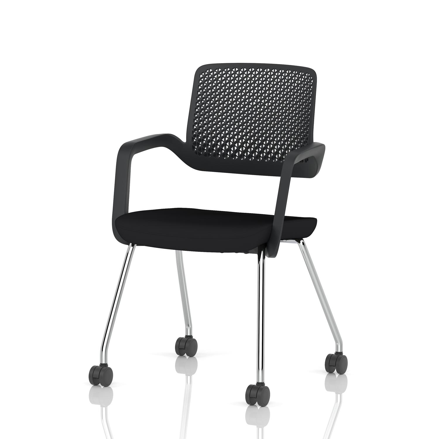Cosmo Training Chair Black Frame Black Seat