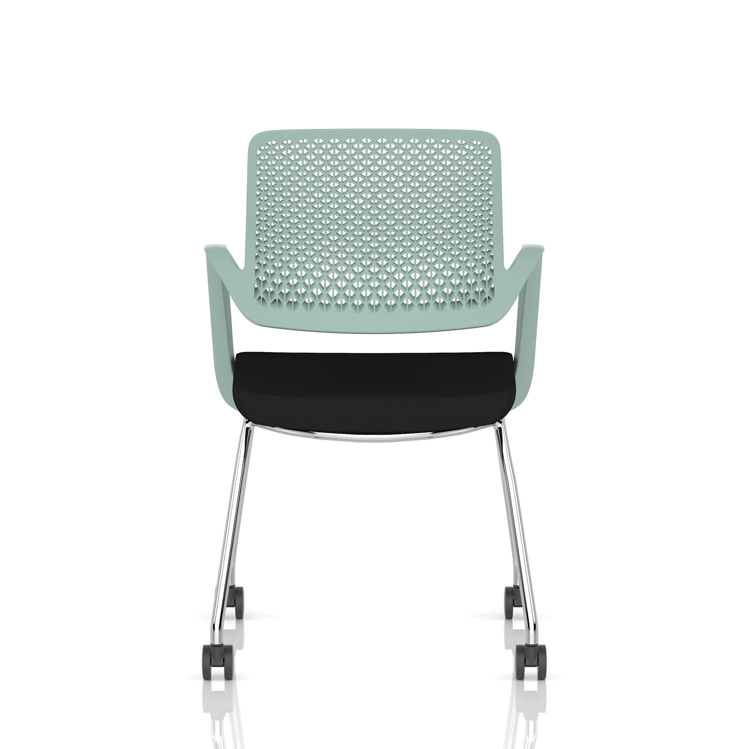 Cosmo Training Chair Green Frame Black Seat
