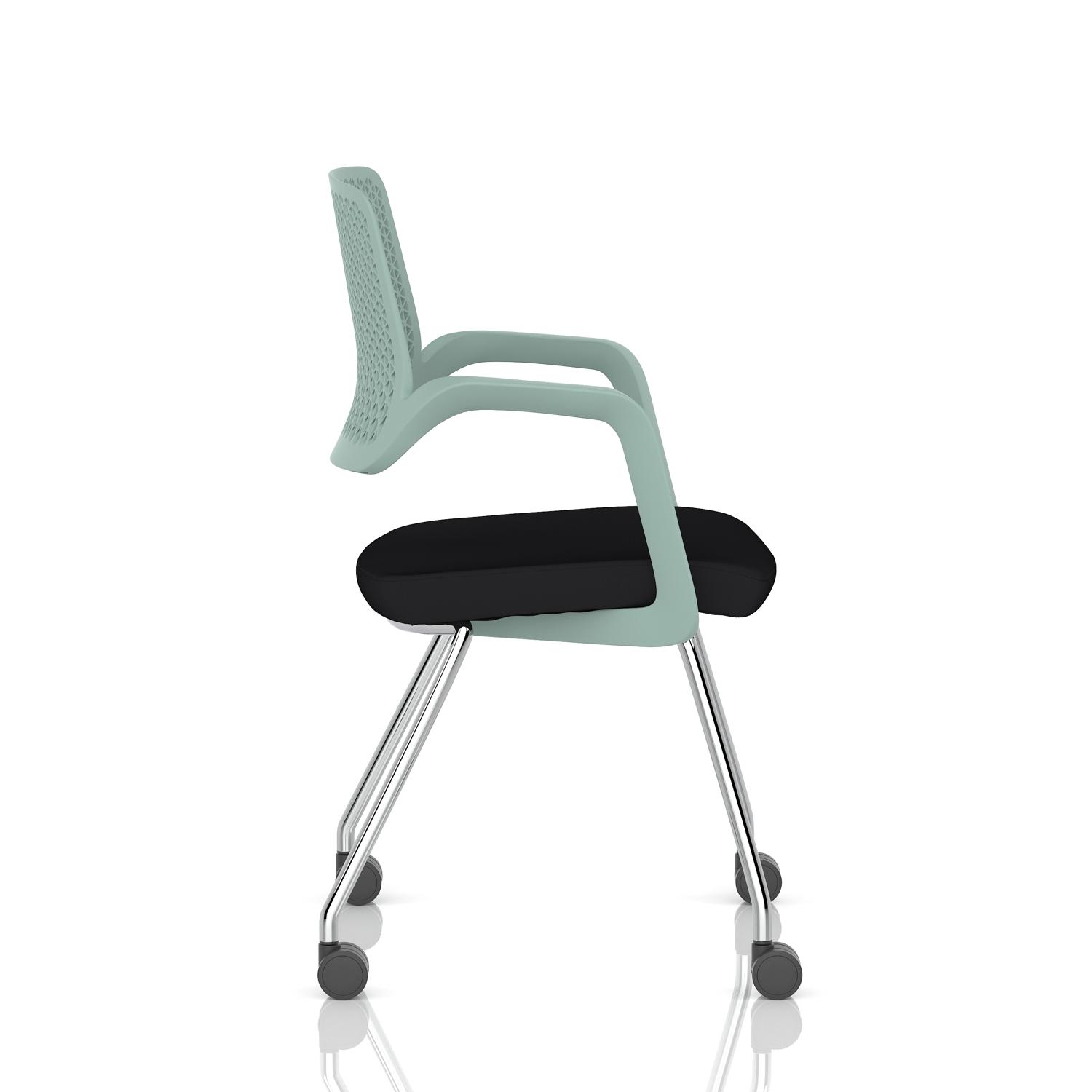 Cosmo Training Chair Green Frame Black Seat