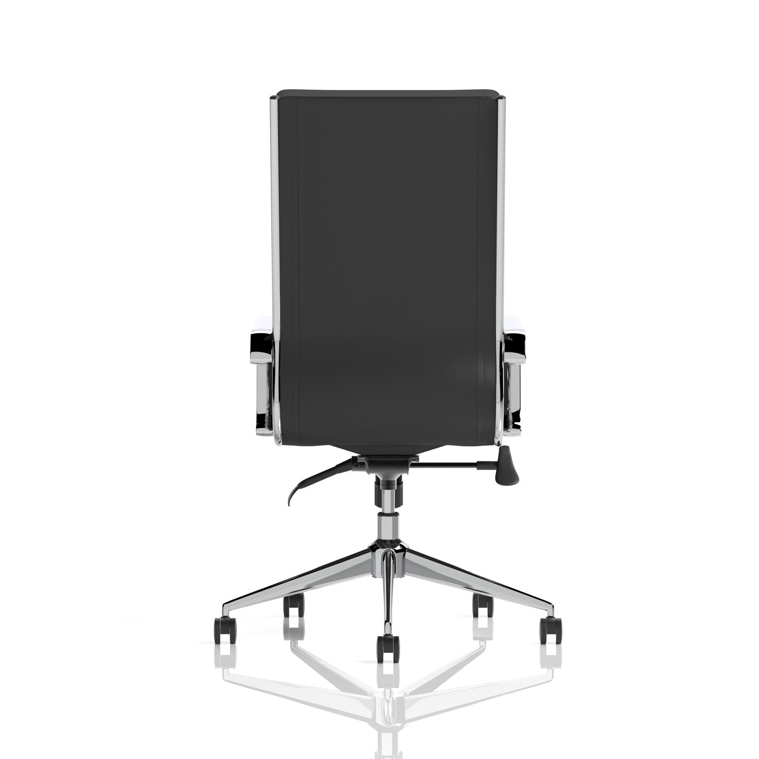 Savoy Executive High Back Chair Black Soft Bonded Leather With Arms