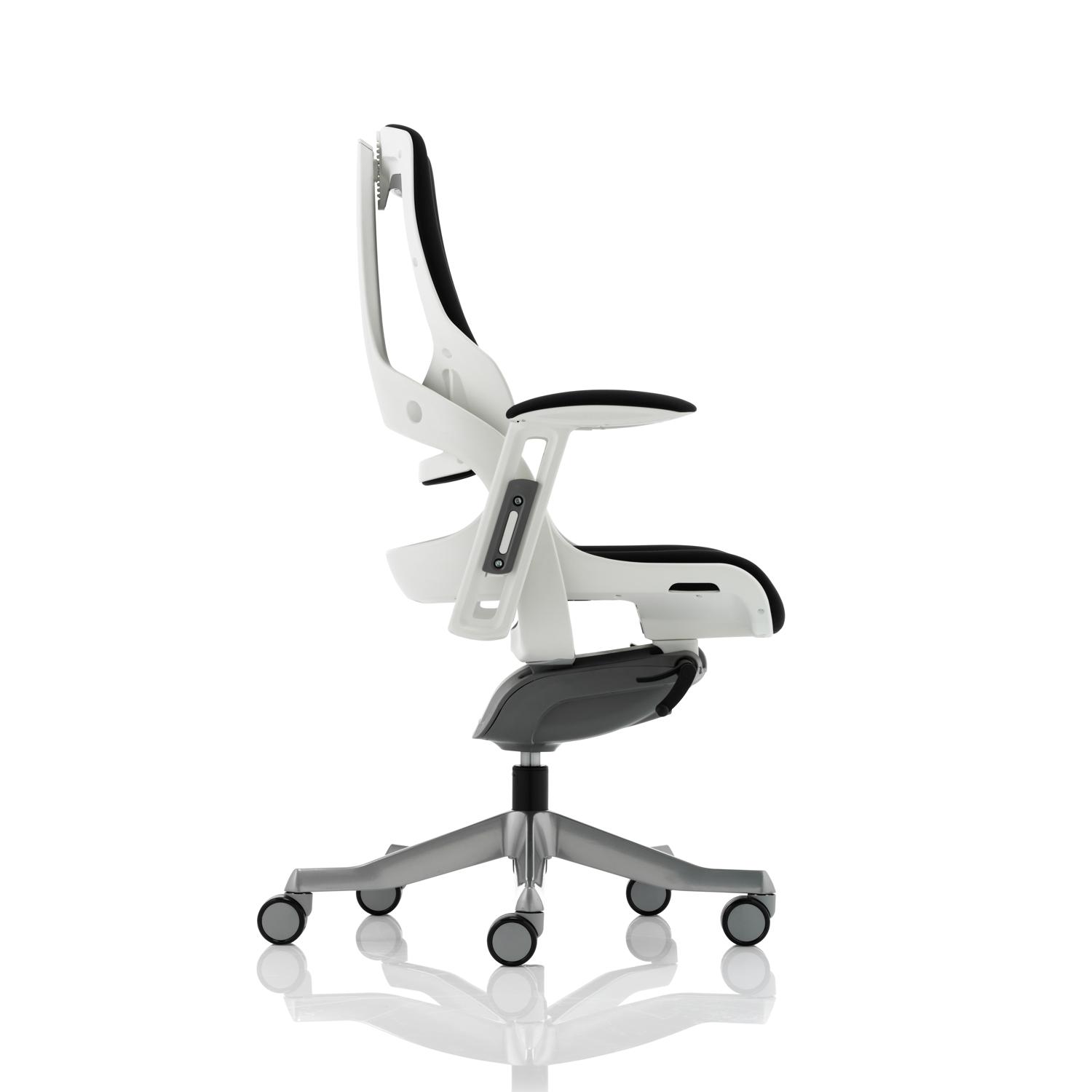 Zure White Shell Black Fabric