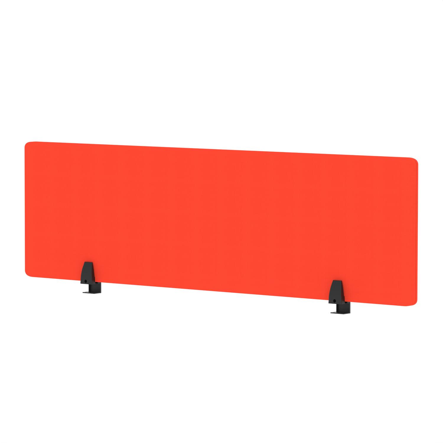 Air Desktop Screen 1400 x 400mm Bespoke Tabasco Orange Fabric