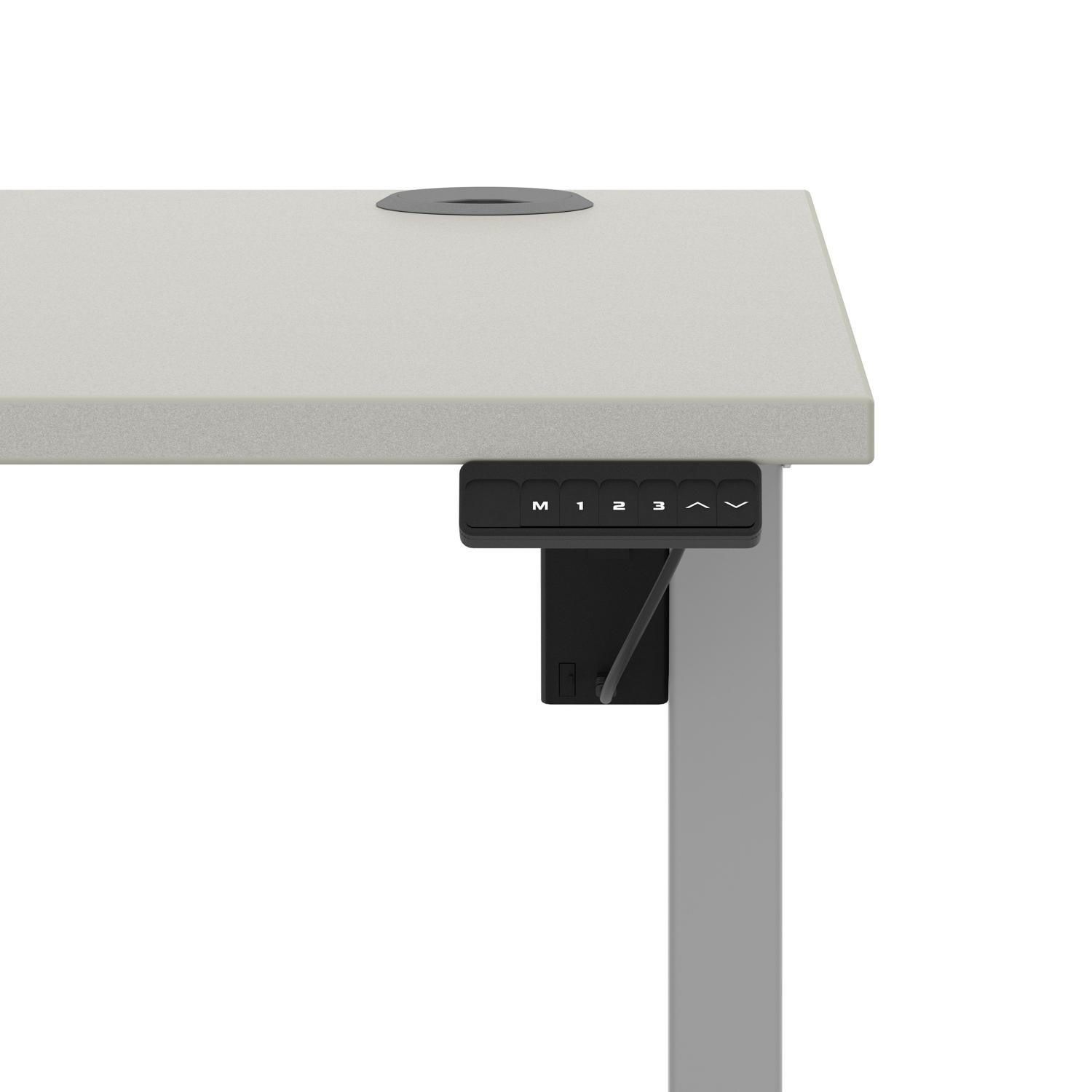 Air Lite 1200 x 800mm Height Adjustable Office Desk Dove Grey Top Cable Ports Silver Leg Air Lite 1200 x 800mm Height Adjustable Office Desk Dove Grey Top Cable Ports Silver Leg
