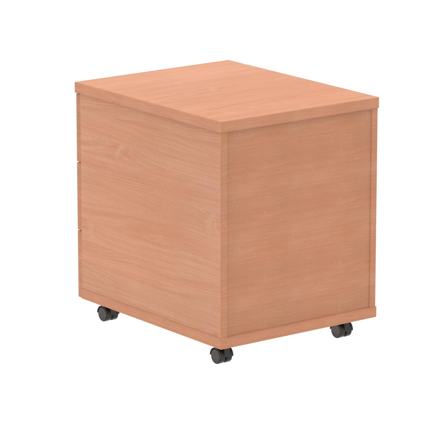 Impulse 3 Drawer Mobile Pedestal Beech