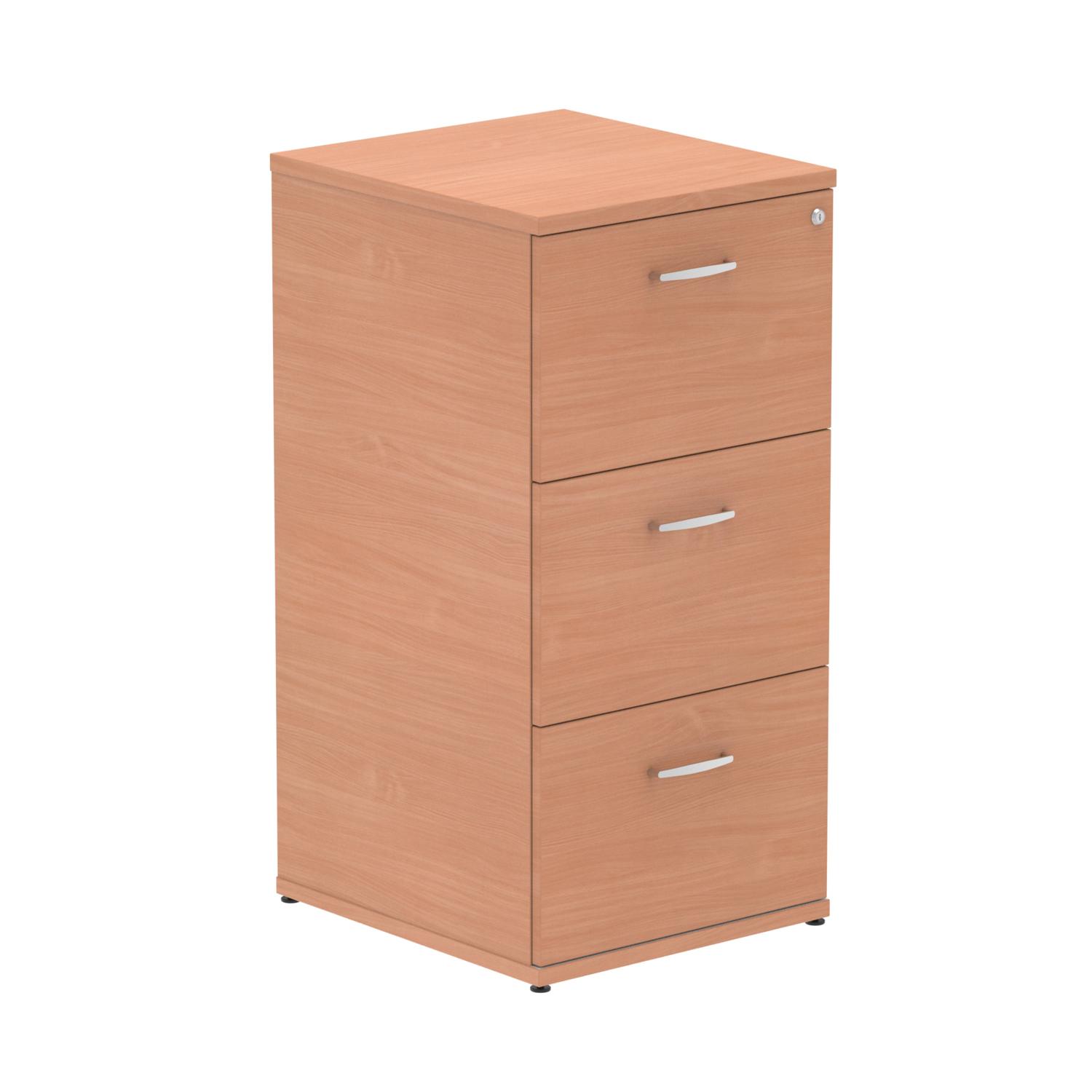 Impulse 3 Drawer Filing Cabinet Beech
