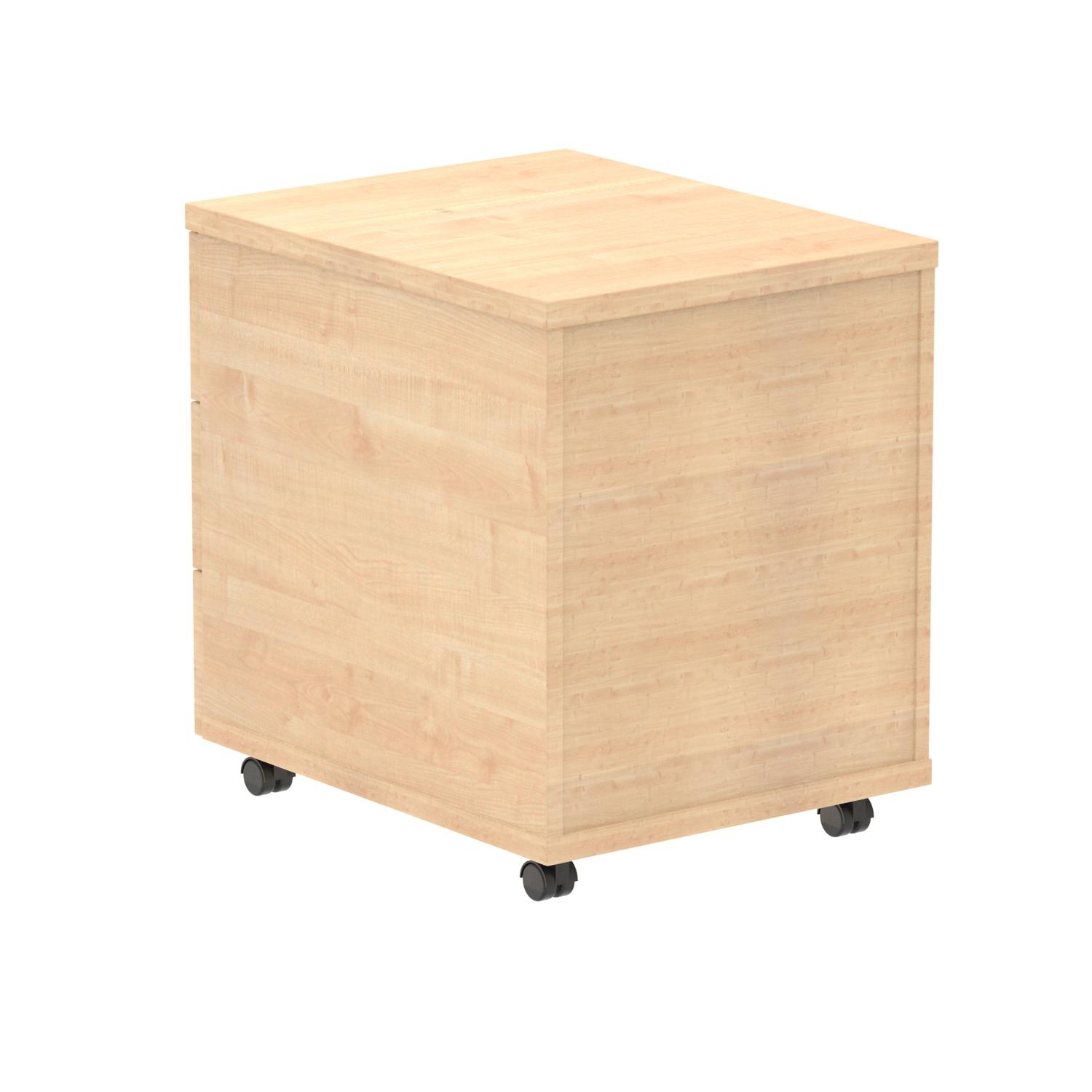 Impulse 3 Drawer Mobile Pedestal Maple