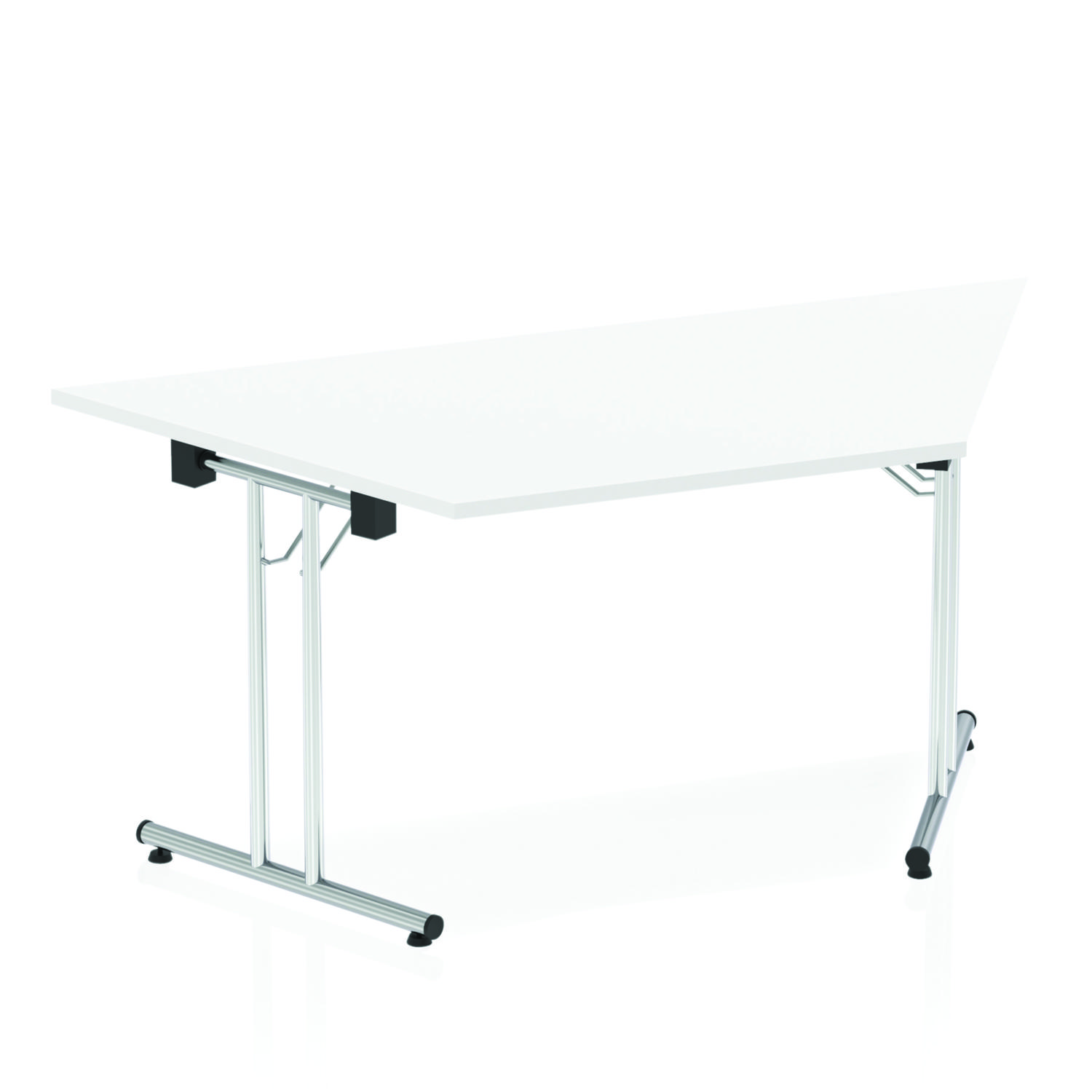 Impulse 1600mm Folding Trapezium Table White Top