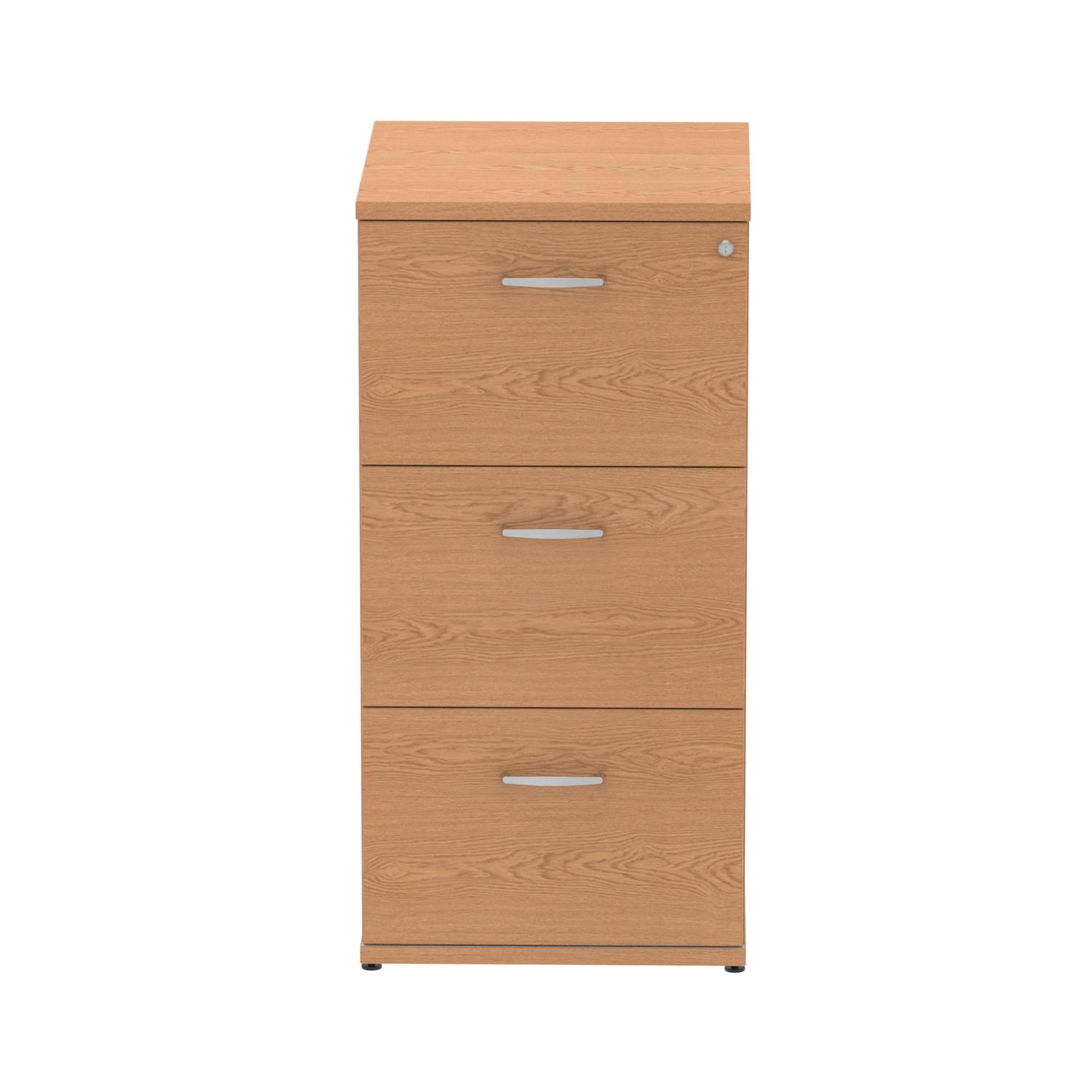 Impulse 3 Drawer Filing Cabinet Oak