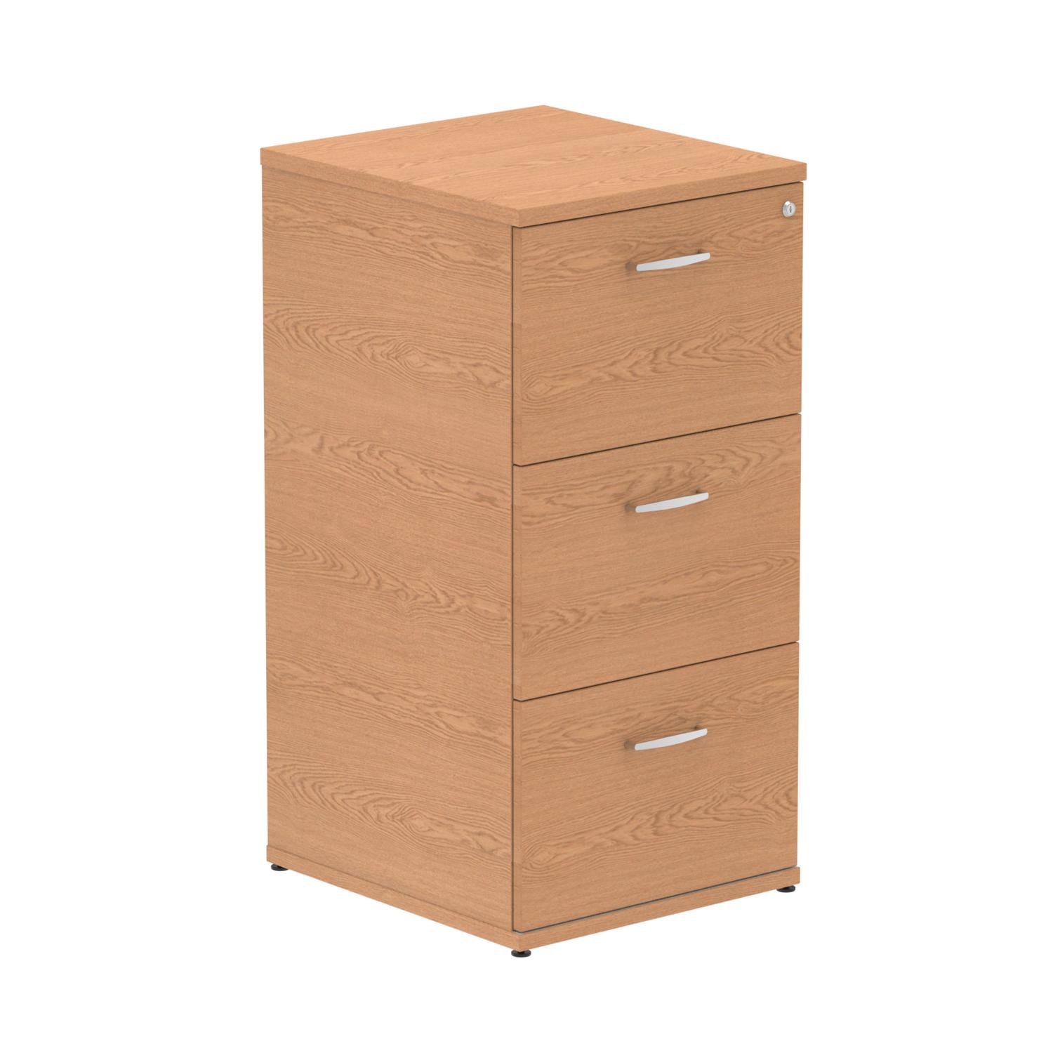 Impulse 3 Drawer Filing Cabinet Oak