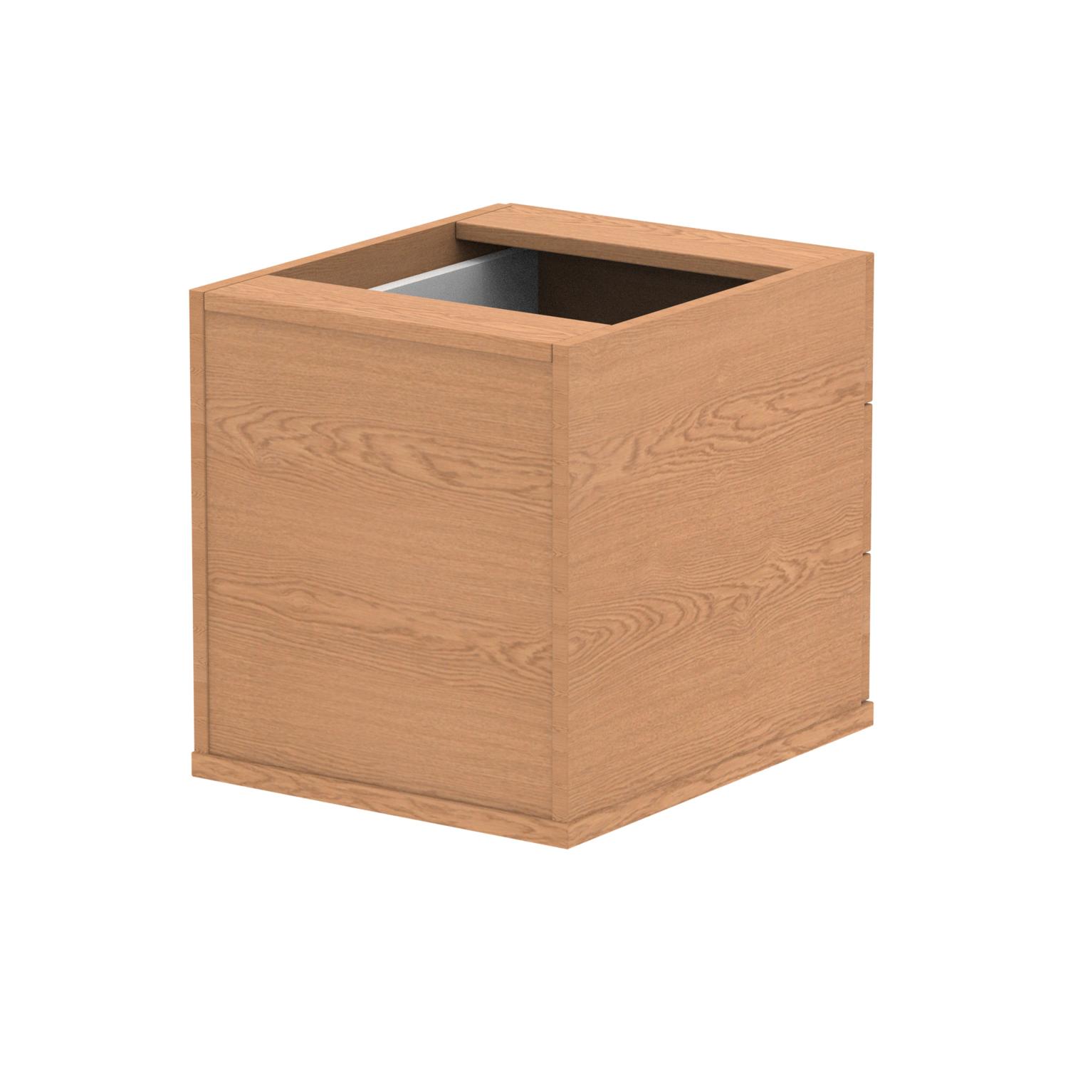 Impulse 3 Drawer Fixed Pedestal Oak