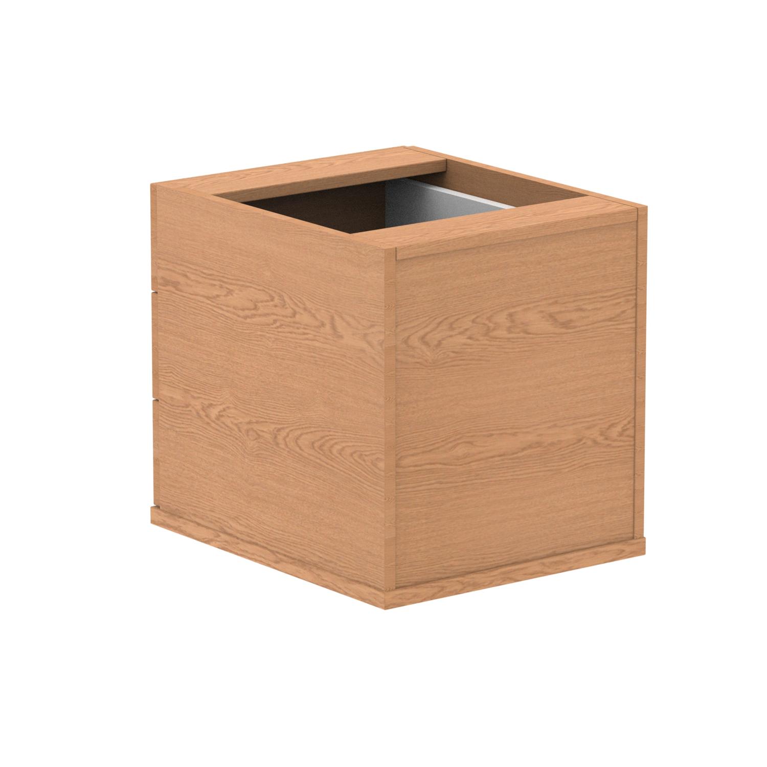 Impulse 3 Drawer Fixed Pedestal Oak
