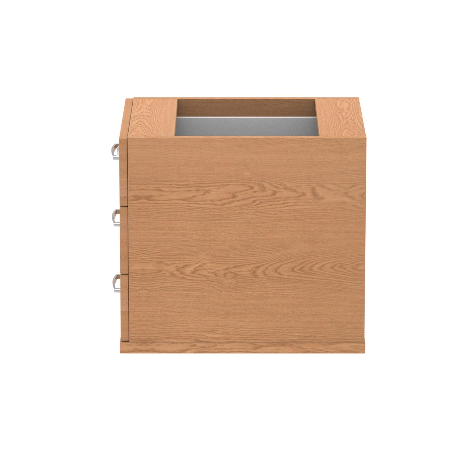 Impulse 3 Drawer Fixed Pedestal Oak