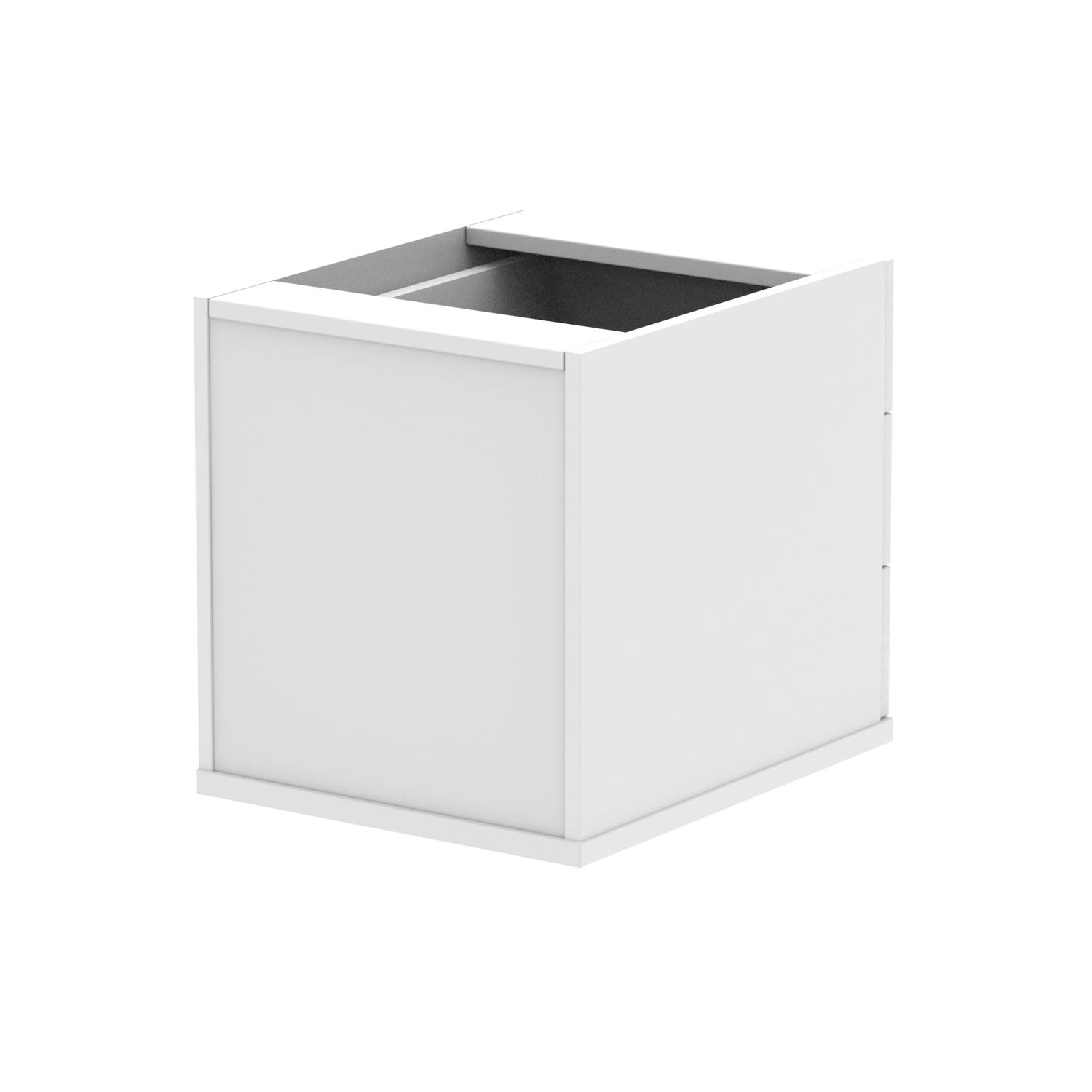 Impulse 3 Drawer Fixed Pedestal White