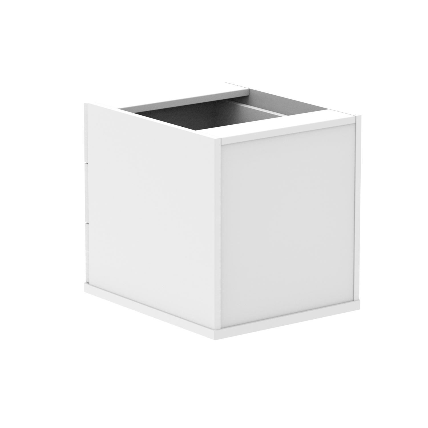 Impulse 3 Drawer Fixed Pedestal White