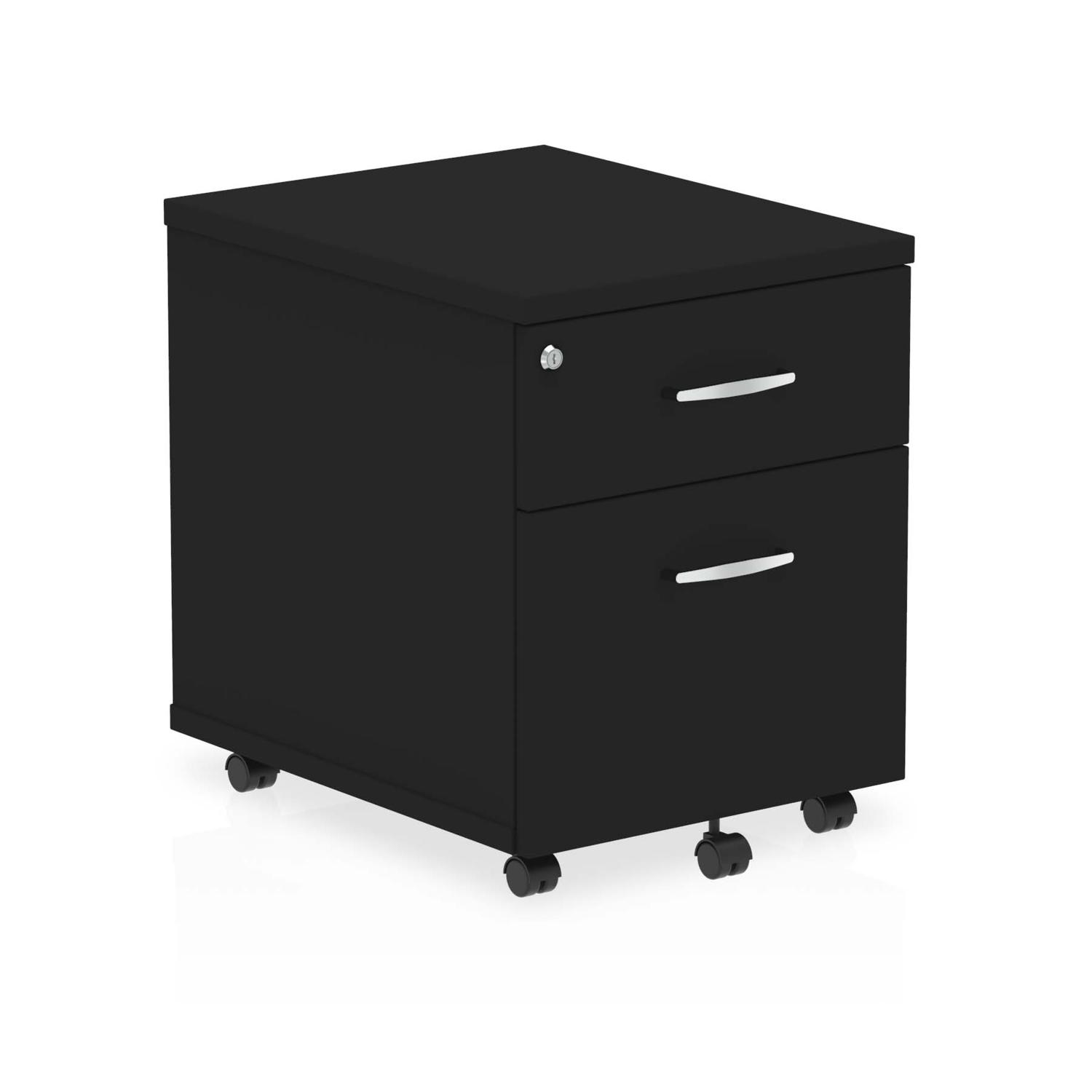 Impulse 2 Drawer Mobile Pedestal Black Impulse 2 Drawer Mobile Pedestal Black