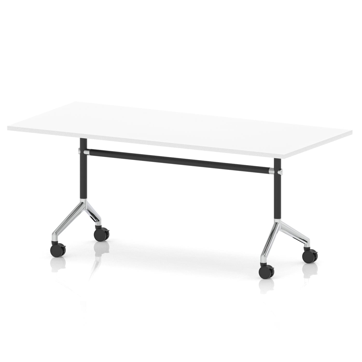 Impulse 1800mm Flip Top Rectangular Table White Top