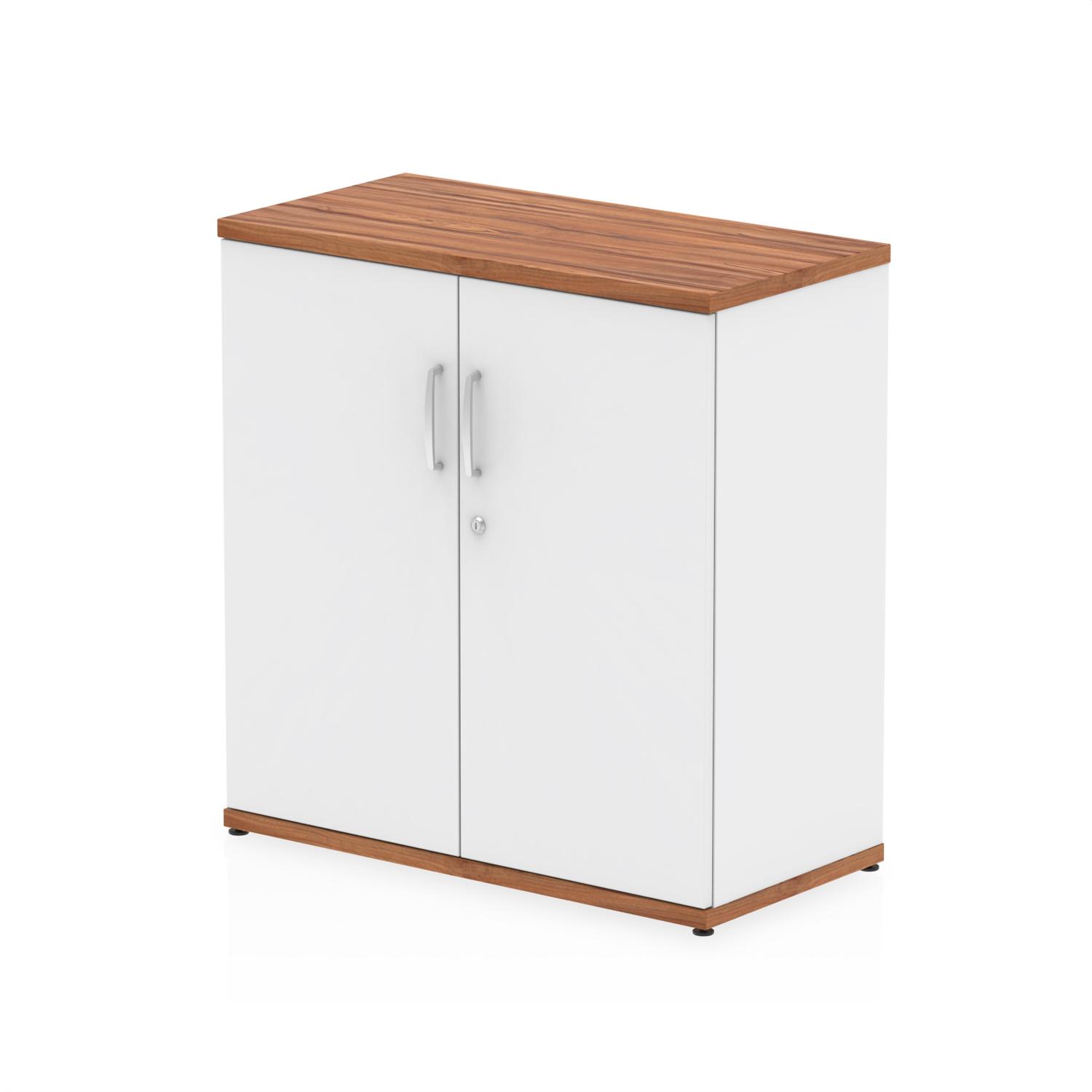 Impulse 800mm Cupboard Walnut and White