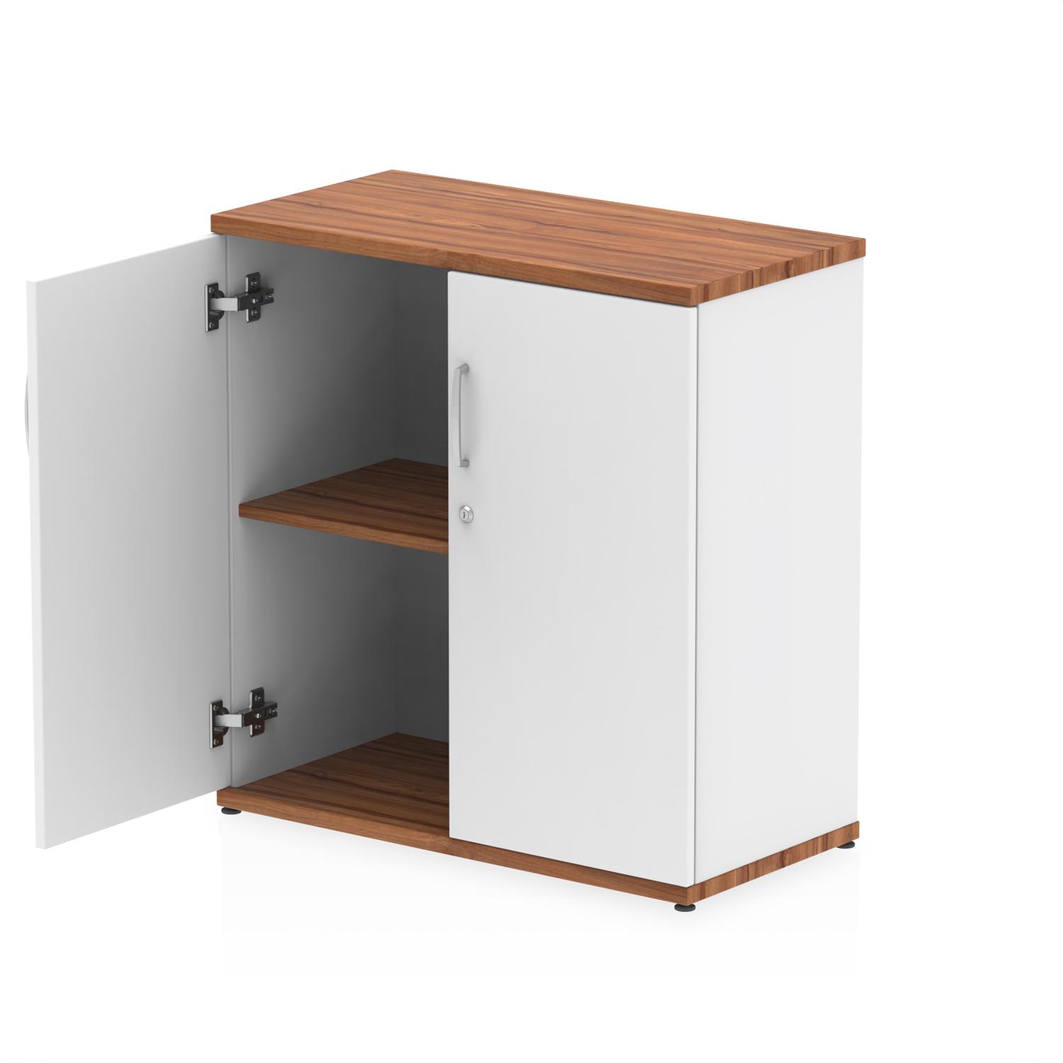 Impulse 800mm Cupboard Walnut and White