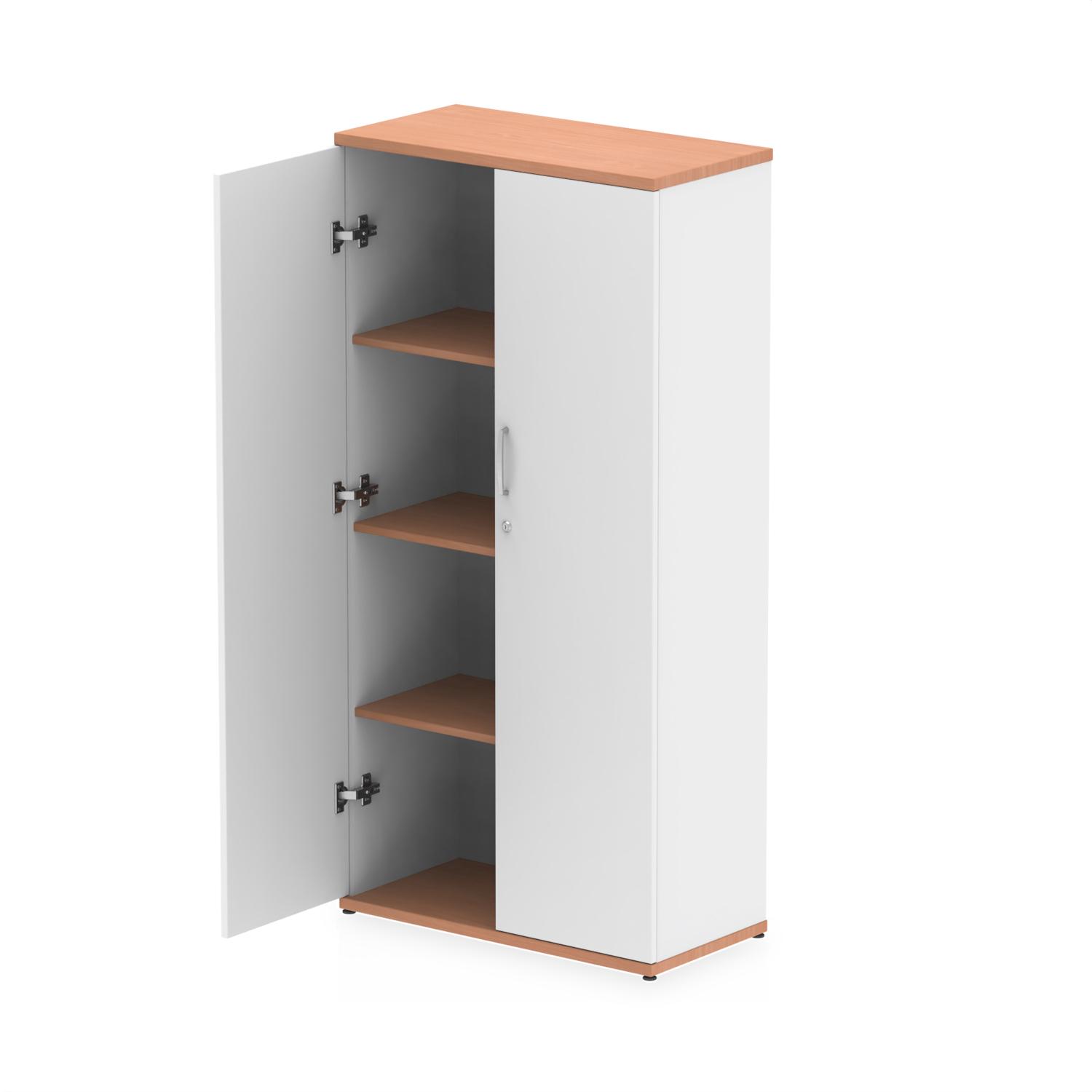 Impulse 1600mm Cupboard Beech and White