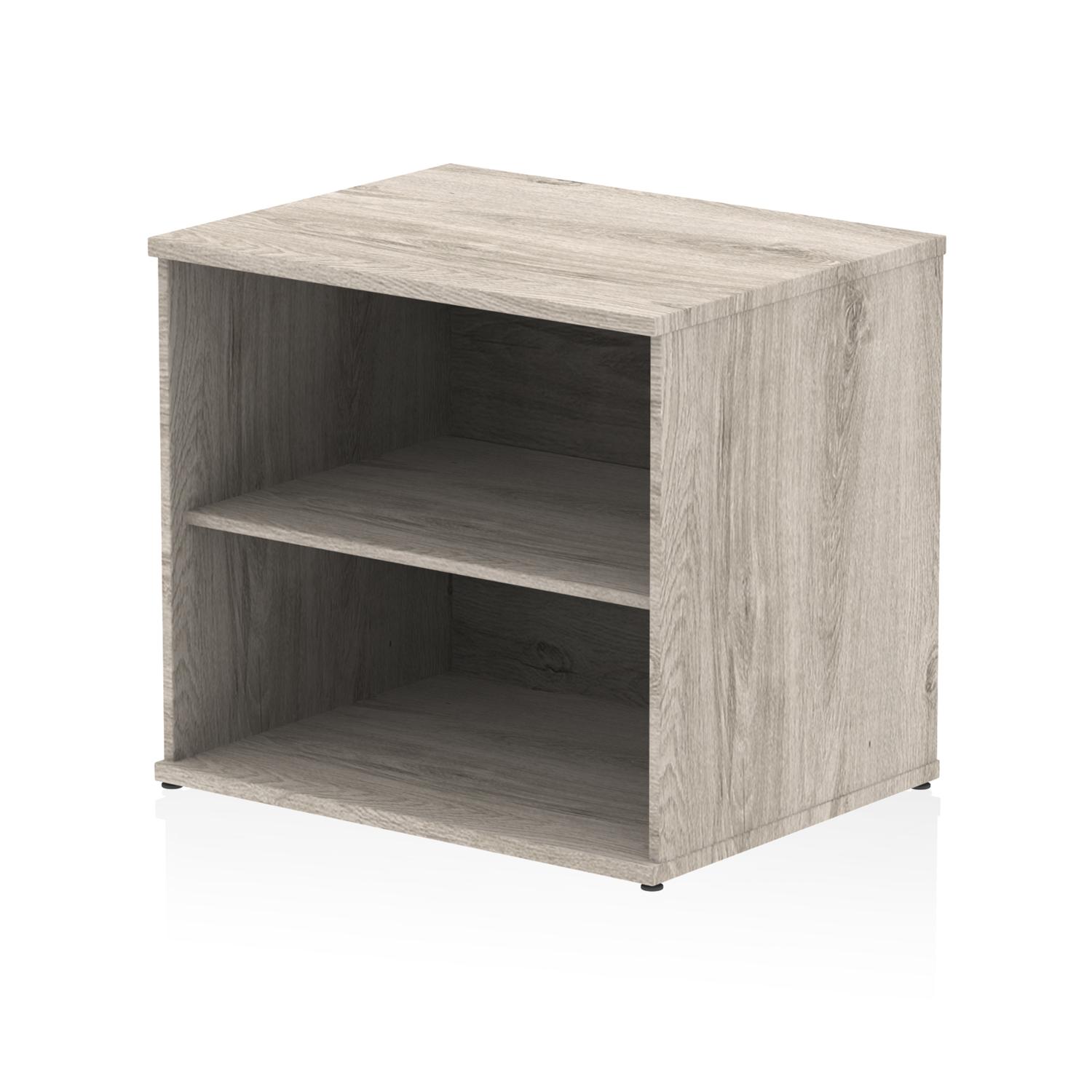 Impulse 600mm Deep Desk High Bookcase Grey Oak