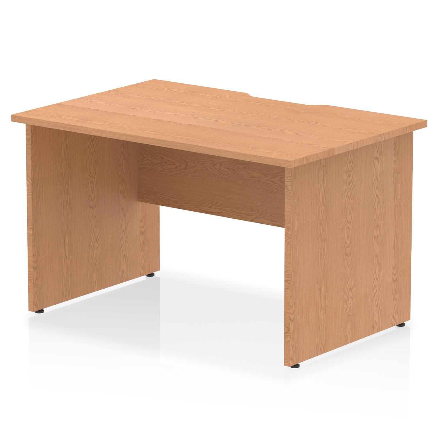 Impulse Scalloped Edge Straight Desk Panel End Leg (Oak)
