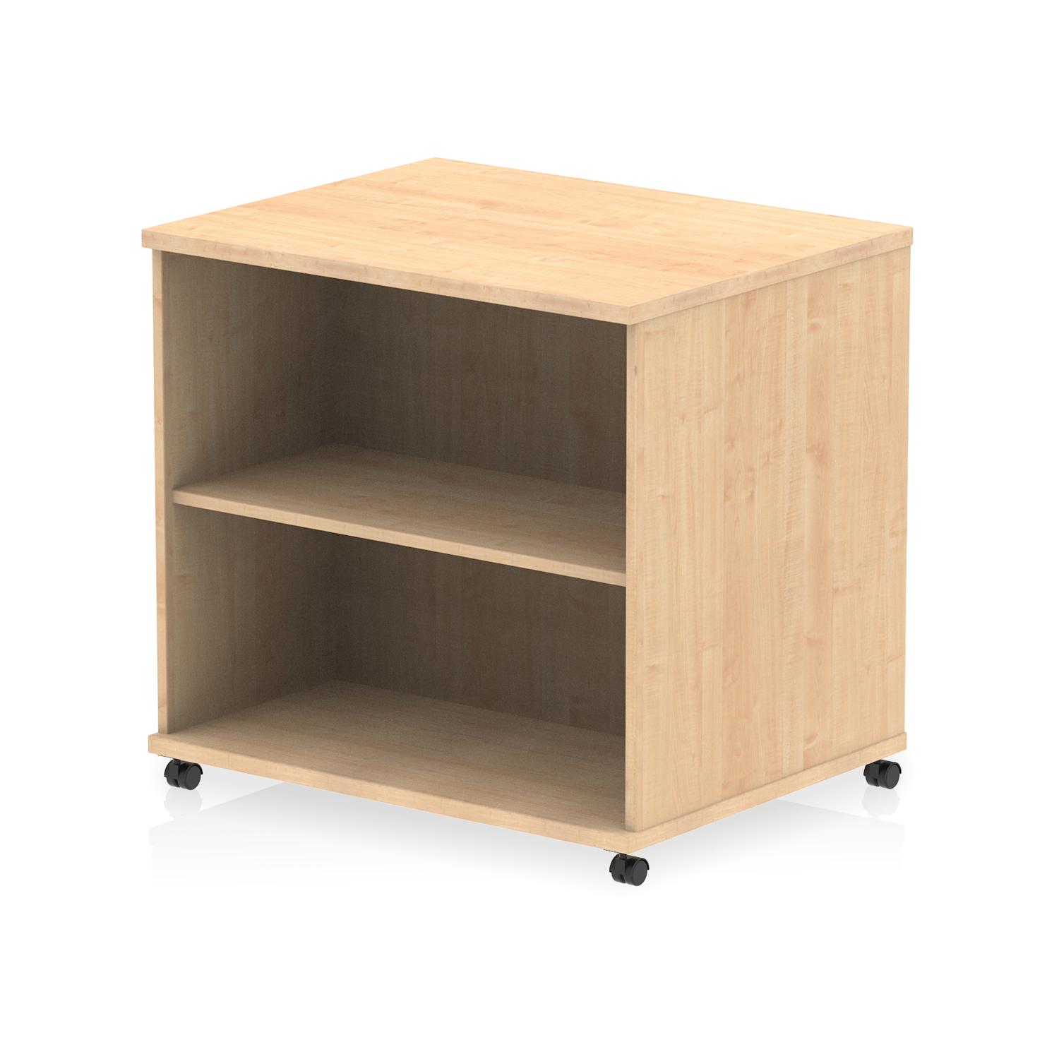 Impulse 600mm Deep Mobile Bookcase Maple