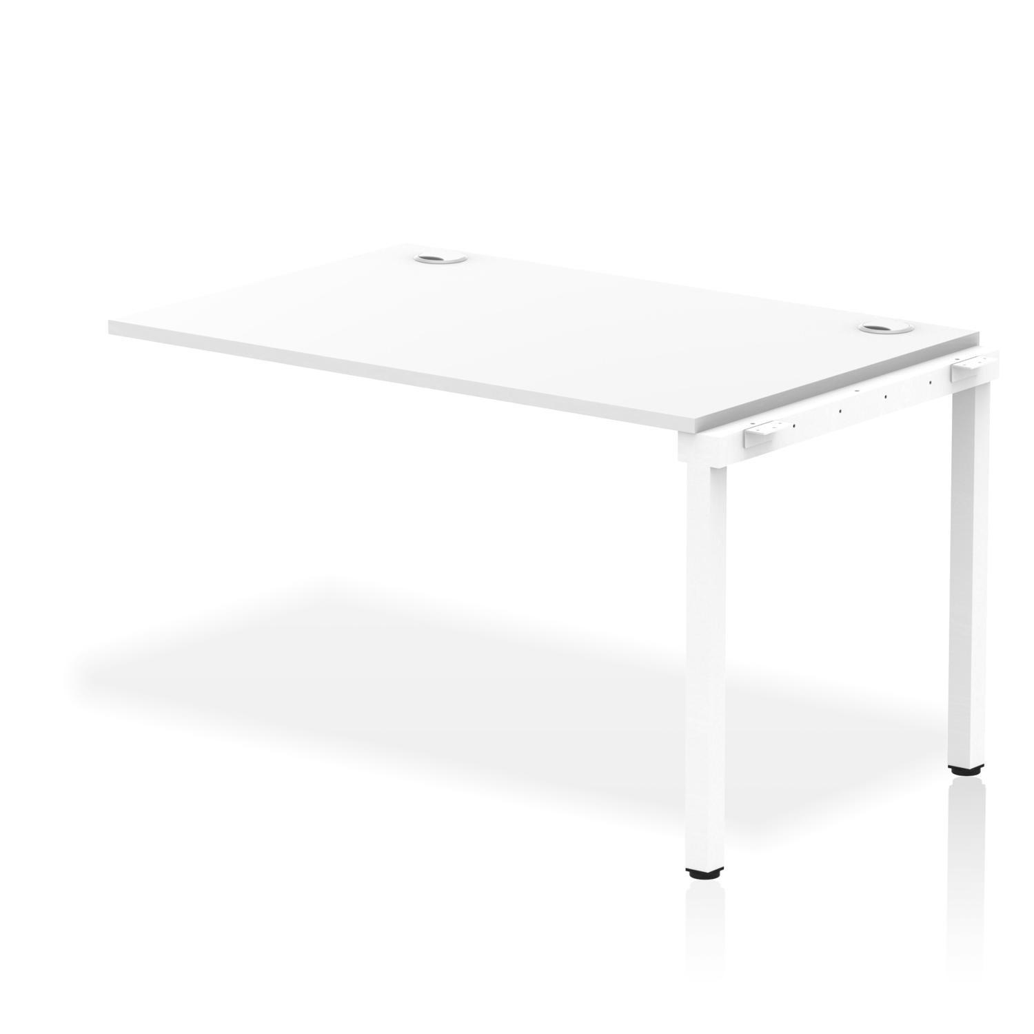Impulse Bench Single Row Ext Kit 1200 White Frame Office Bench Desk White Impulse Bench Single Row Ext Kit 1200 White Frame Office Bench Desk White