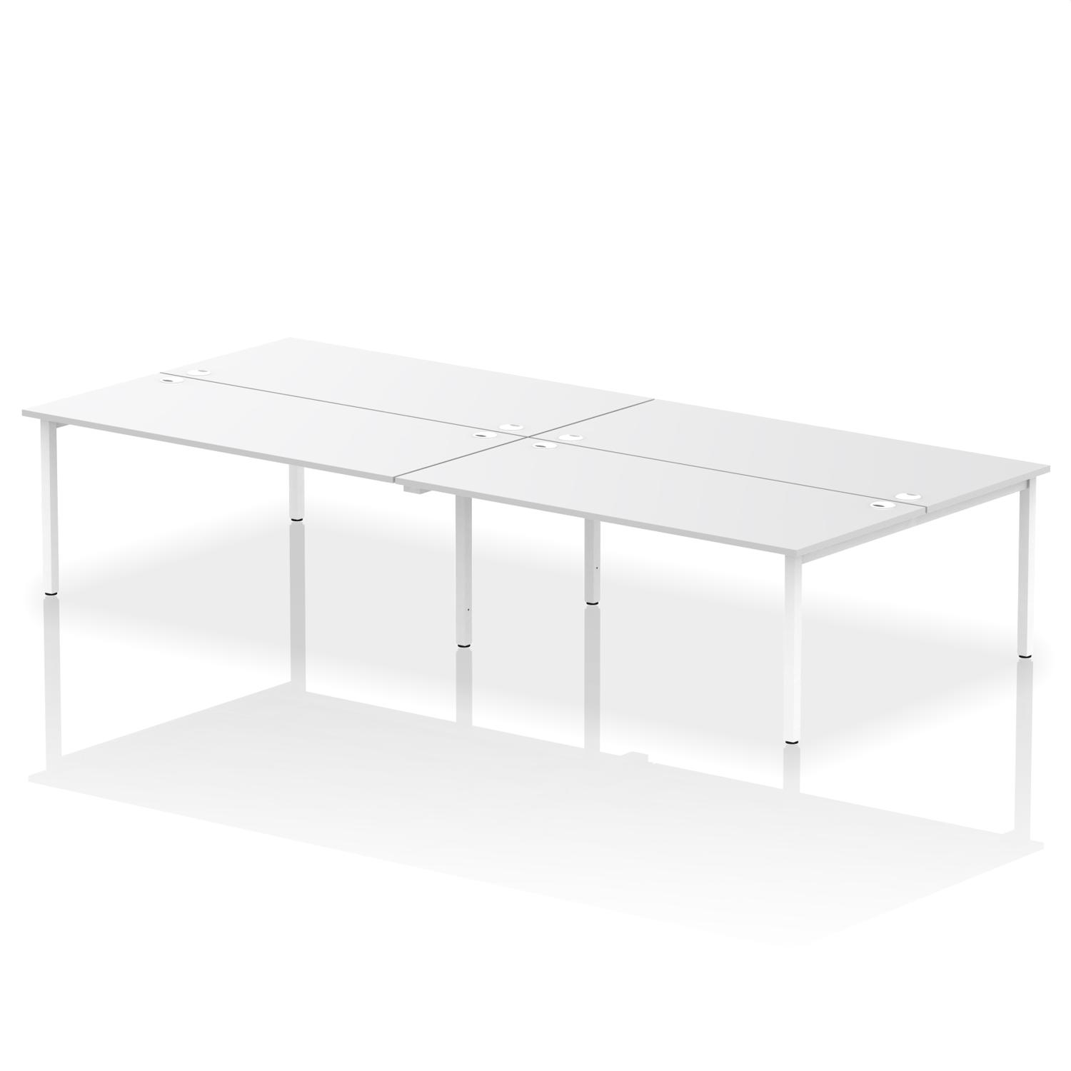 Impulse B2B Bench Desk - 4 Person (White)