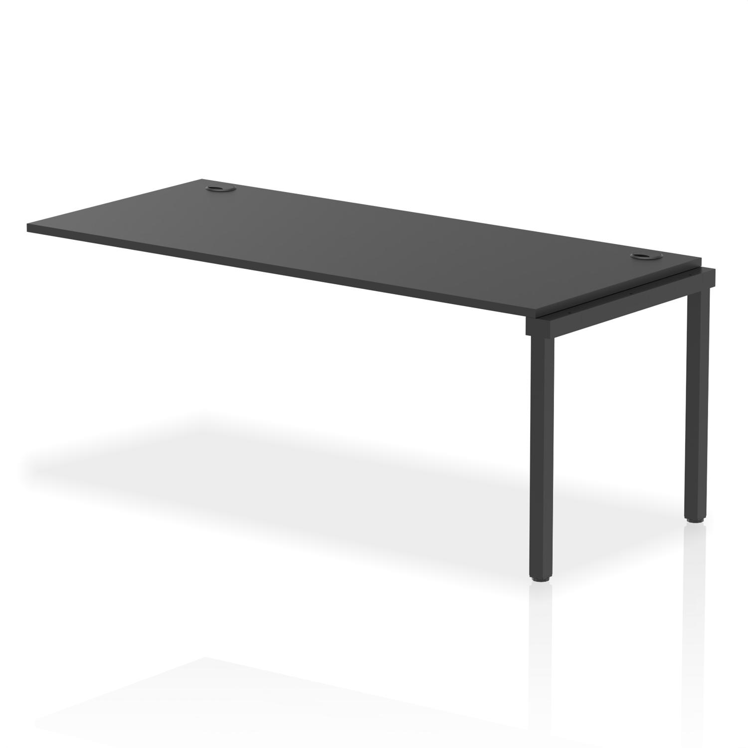 Impulse Bench Single Row Ext Kit 1800 Black Frame Office Bench Desk Black