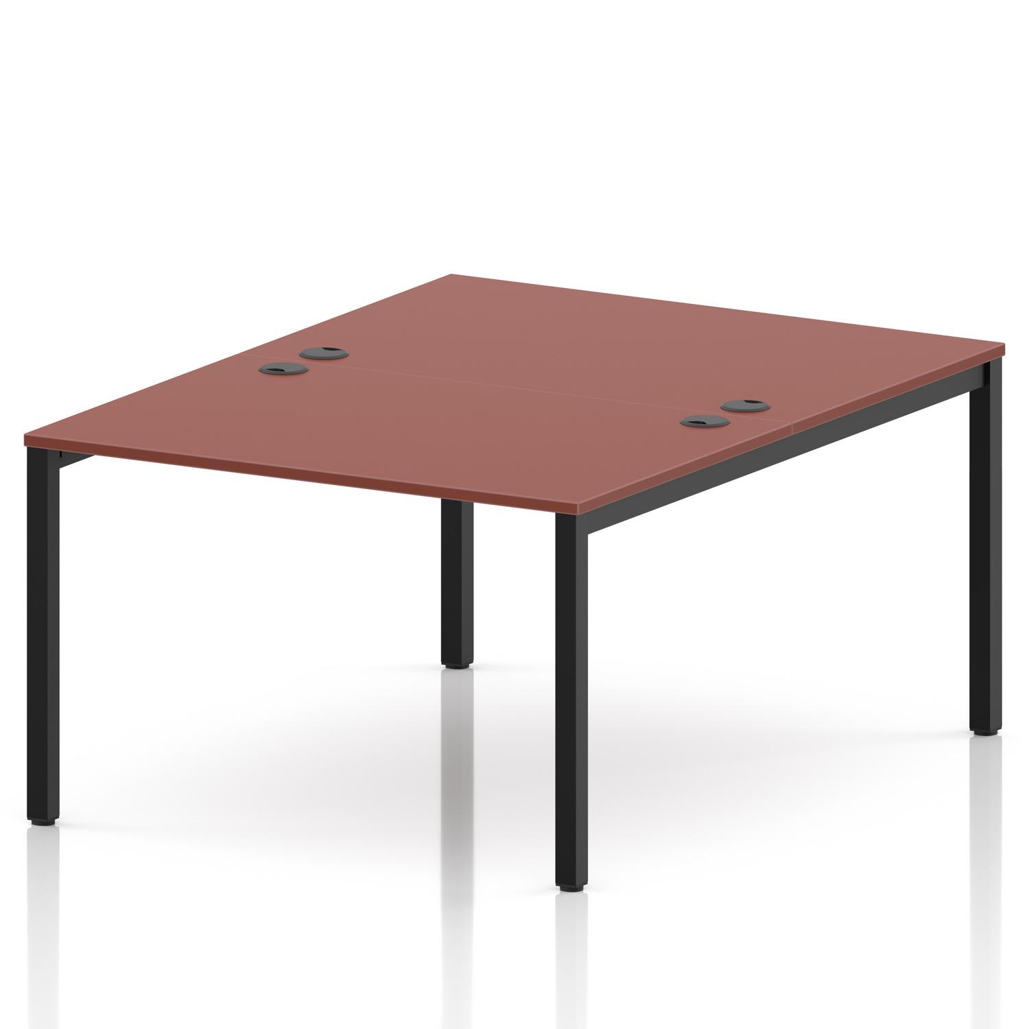 Impulse Bench B2B 2 Person 1200 Black Frame Office Bench Desk Brick Red Impulse Bench B2B 2 Person 1200 Black Frame Office Bench Desk Brick Red