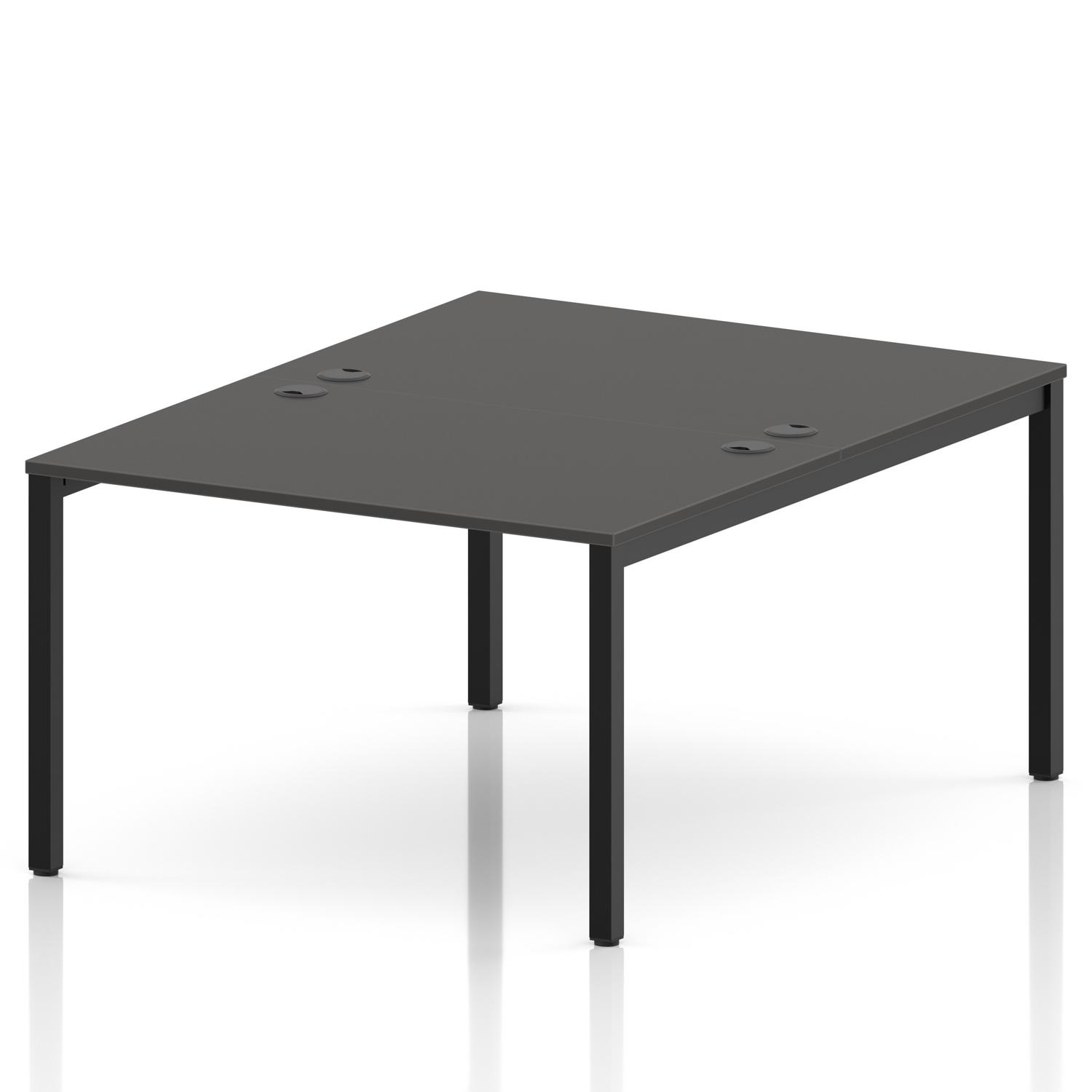 Impulse Bench B2B 2 Person 1200 Black Frame Office Bench Desk Carbon Grey Impulse Bench B2B 2 Person 1200 Black Frame Office Bench Desk Carbon Grey