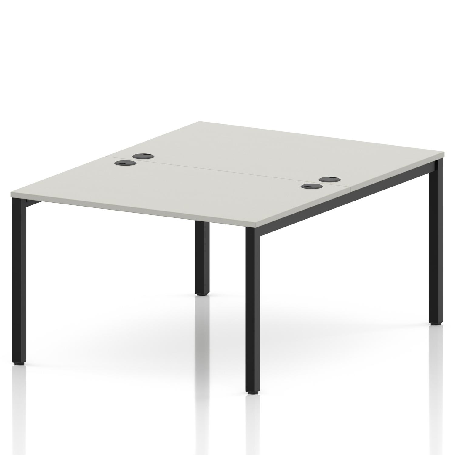 Impulse Bench B2B 2 Person 1200 Black Frame Office Bench Desk Dove Grey Impulse Bench B2B 2 Person 1200 Black Frame Office Bench Desk Dove Grey