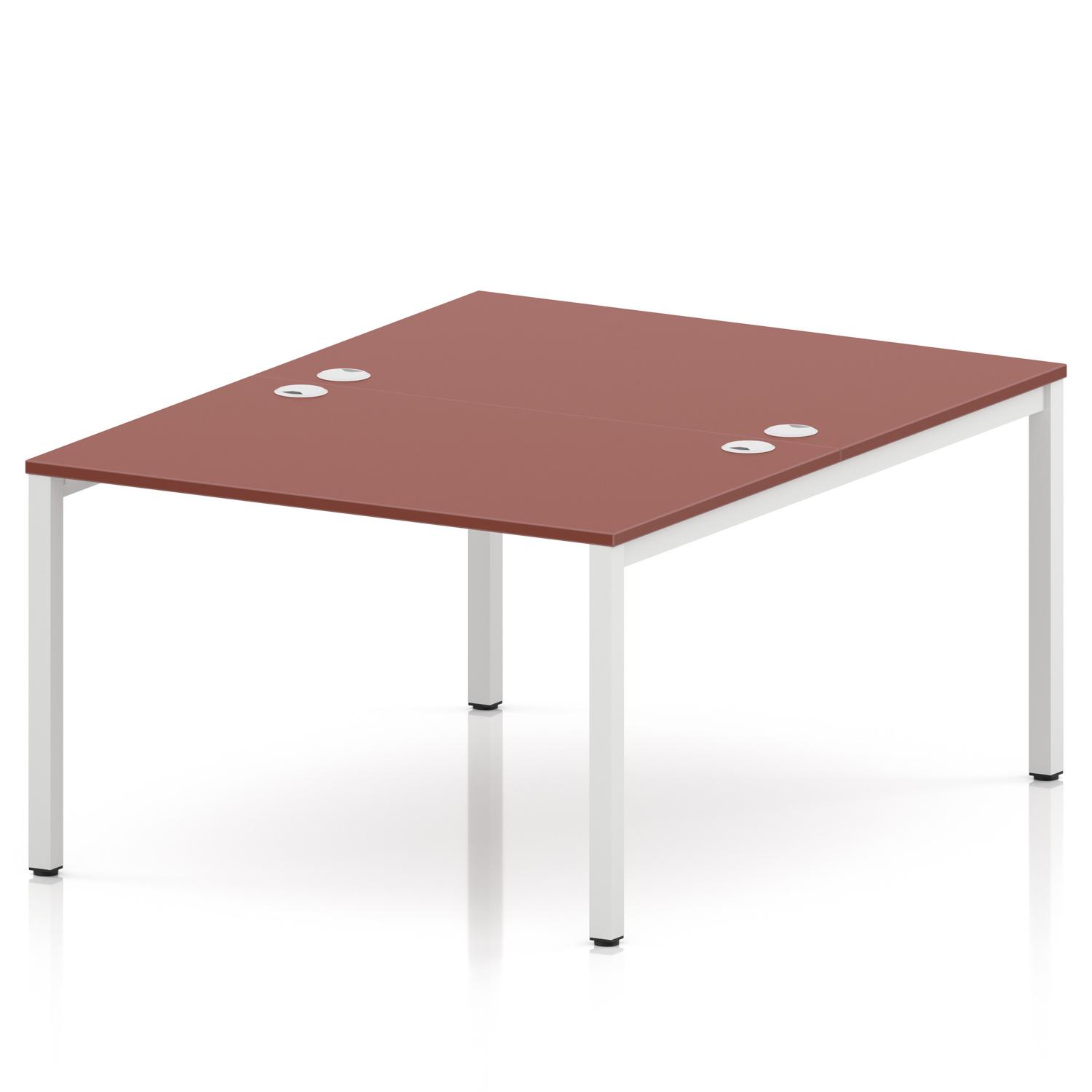 Impulse Bench B2B 2 Person 1200 White Frame Office Bench Desk Brick Red Impulse Bench B2B 2 Person 1200 White Frame Office Bench Desk Brick Red