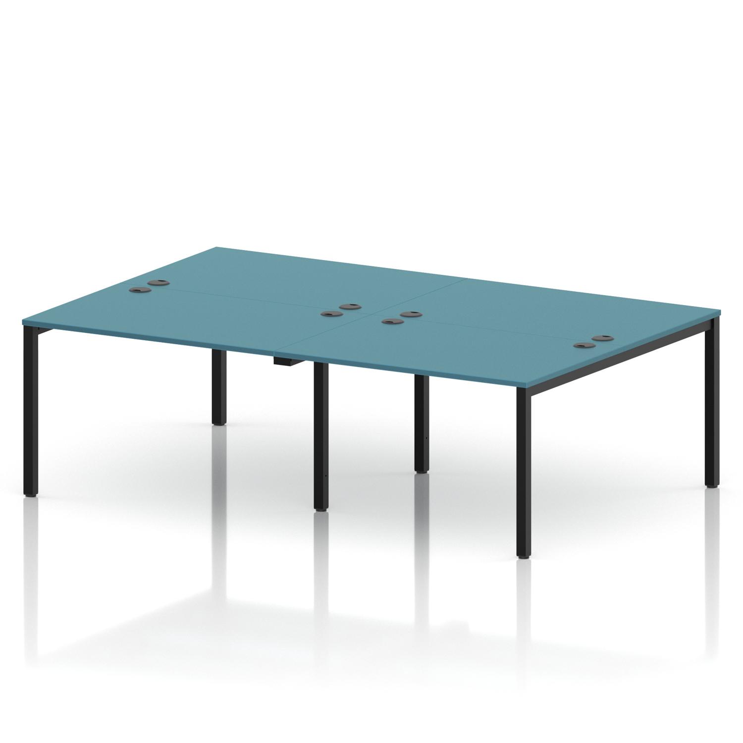 Impulse Bench B2B 4 Person 1200 Black Frame Office Bench Desk Dark Teal Impulse Bench B2B 4 Person 1200 Black Frame Office Bench Desk Dark Teal