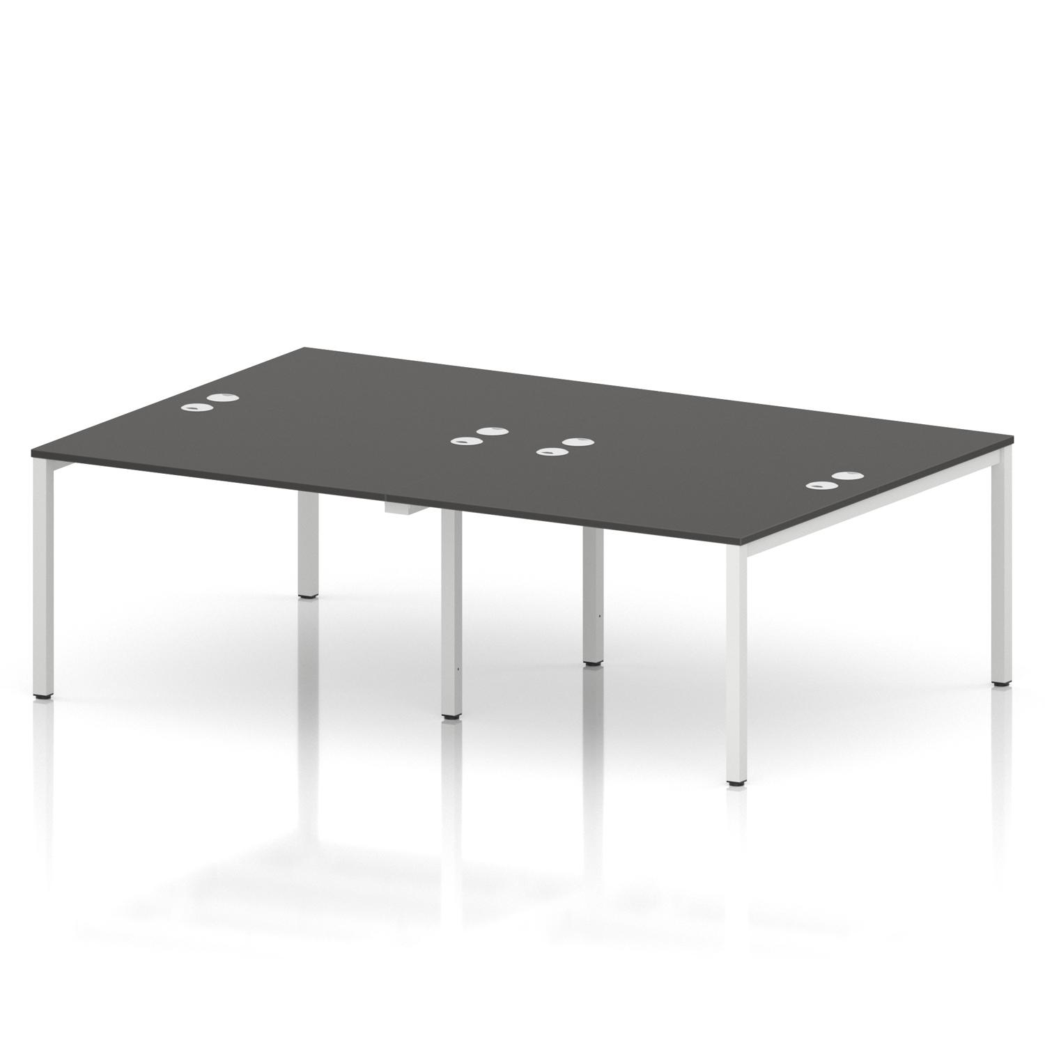 Impulse Bench B2B 4 Person 1200 White Frame Office Bench Desk Carbon Grey Impulse Bench B2B 4 Person 1200 White Frame Office Bench Desk Carbon Grey