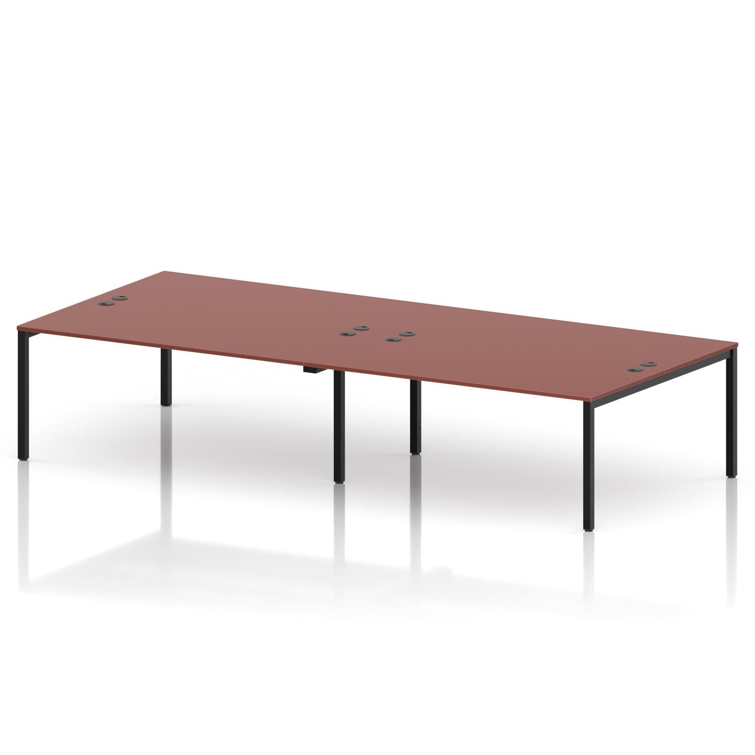 Impulse Bench B2B 4 Person 1800 Black Frame Office Bench Desk Brick Red Impulse Bench B2B 4 Person 1800 Black Frame Office Bench Desk Brick Red