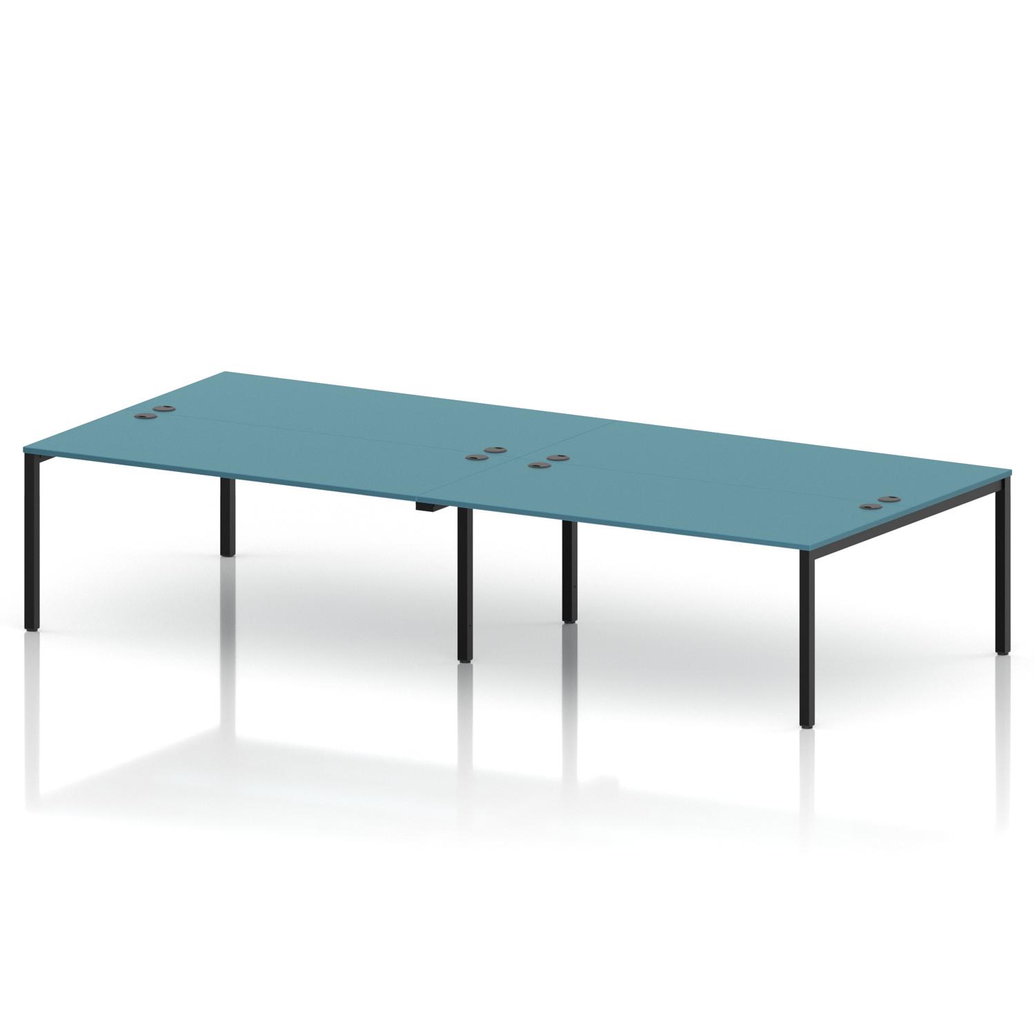 Impulse Bench B2B 4 Person 1800 Black Frame Office Bench Desk Dark Teal Impulse Bench B2B 4 Person 1800 Black Frame Office Bench Desk Dark Teal