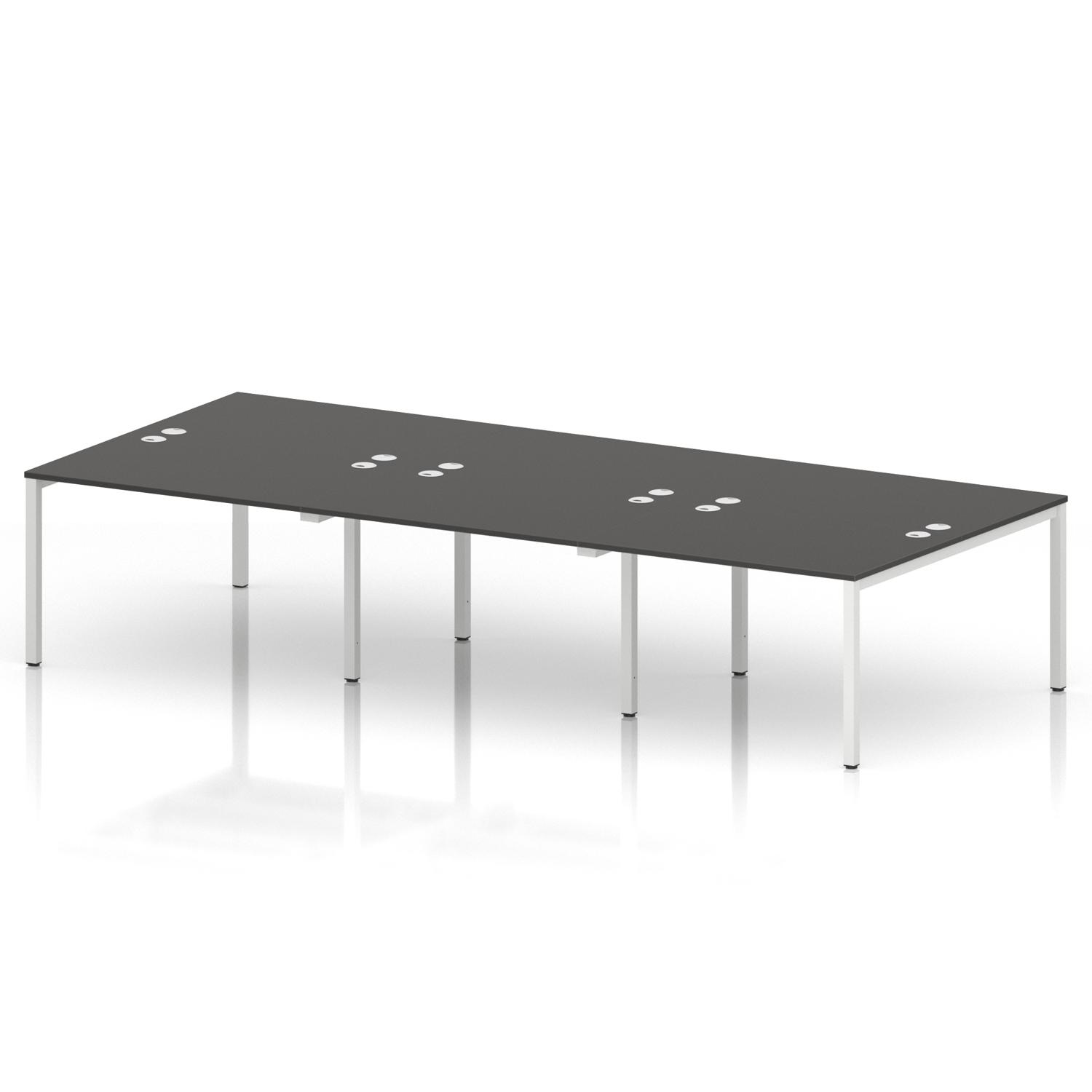 Impulse Bench B2B 6 Person 1200 White Frame Office Bench Desk Carbon Grey Impulse Bench B2B 6 Person 1200 White Frame Office Bench Desk Carbon Grey
