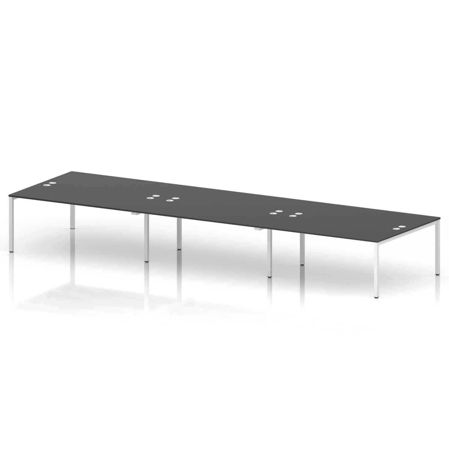 Impulse Bench B2B 6 Person 1800 White Frame Office Bench Desk Carbon Grey Impulse Bench B2B 6 Person 1800 White Frame Office Bench Desk Carbon Grey