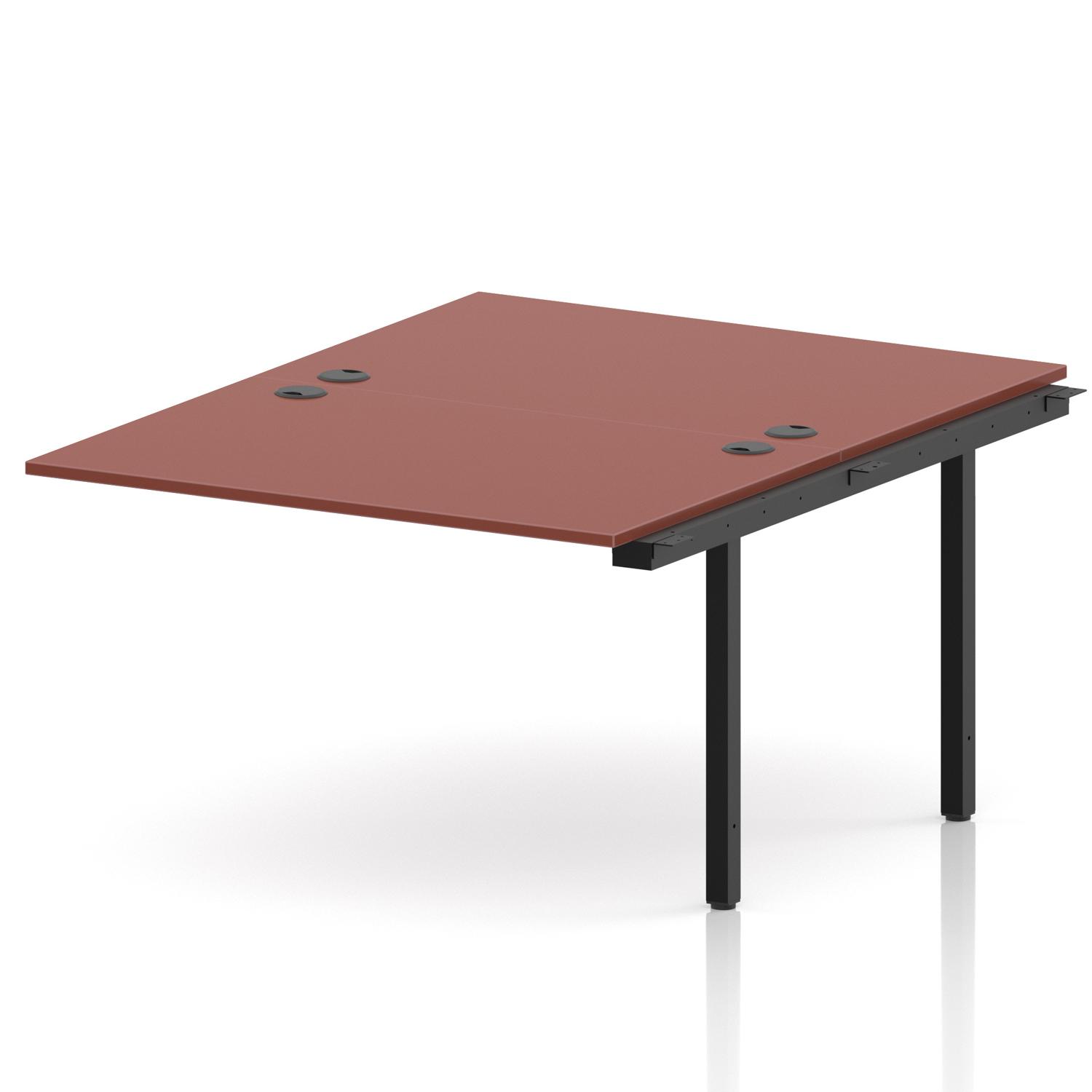 Impulse Bench B2B Ext Kit 1200 Black Frame Office Bench Desk Brick Red