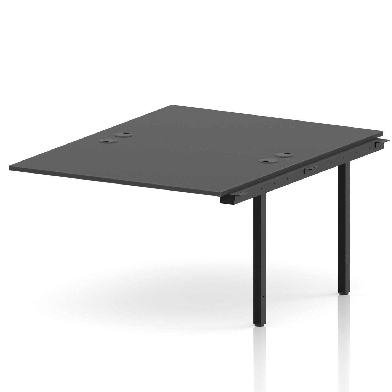 Impulse Bench B2B Ext Kit 1200 Black Frame Office Bench Desk Carbon Grey Impulse Bench B2B Ext Kit 1200 Black Frame Office Bench Desk Carbon Grey