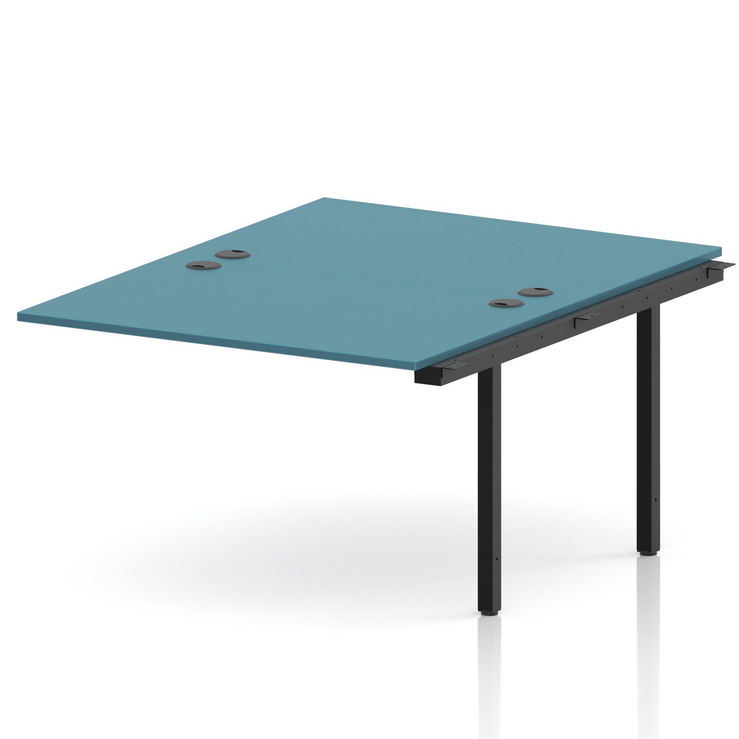 Impulse Bench B2B Ext Kit 1200 Black Frame Office Bench Desk Dark Teal Impulse Bench B2B Ext Kit 1200 Black Frame Office Bench Desk Dark Teal