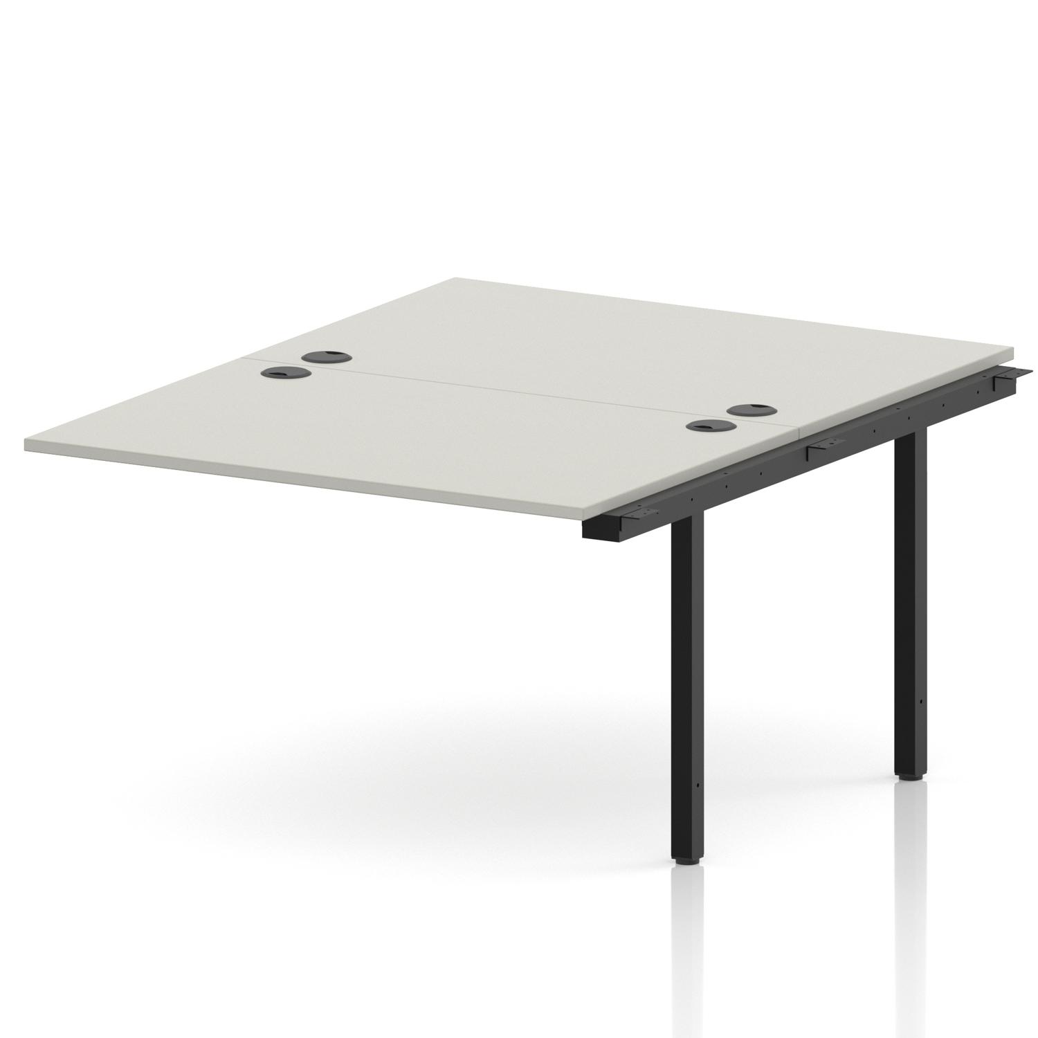 Impulse Bench B2B Ext Kit 1200 Black Frame Office Bench Desk Dove Grey Impulse Bench B2B Ext Kit 1200 Black Frame Office Bench Desk Dove Grey