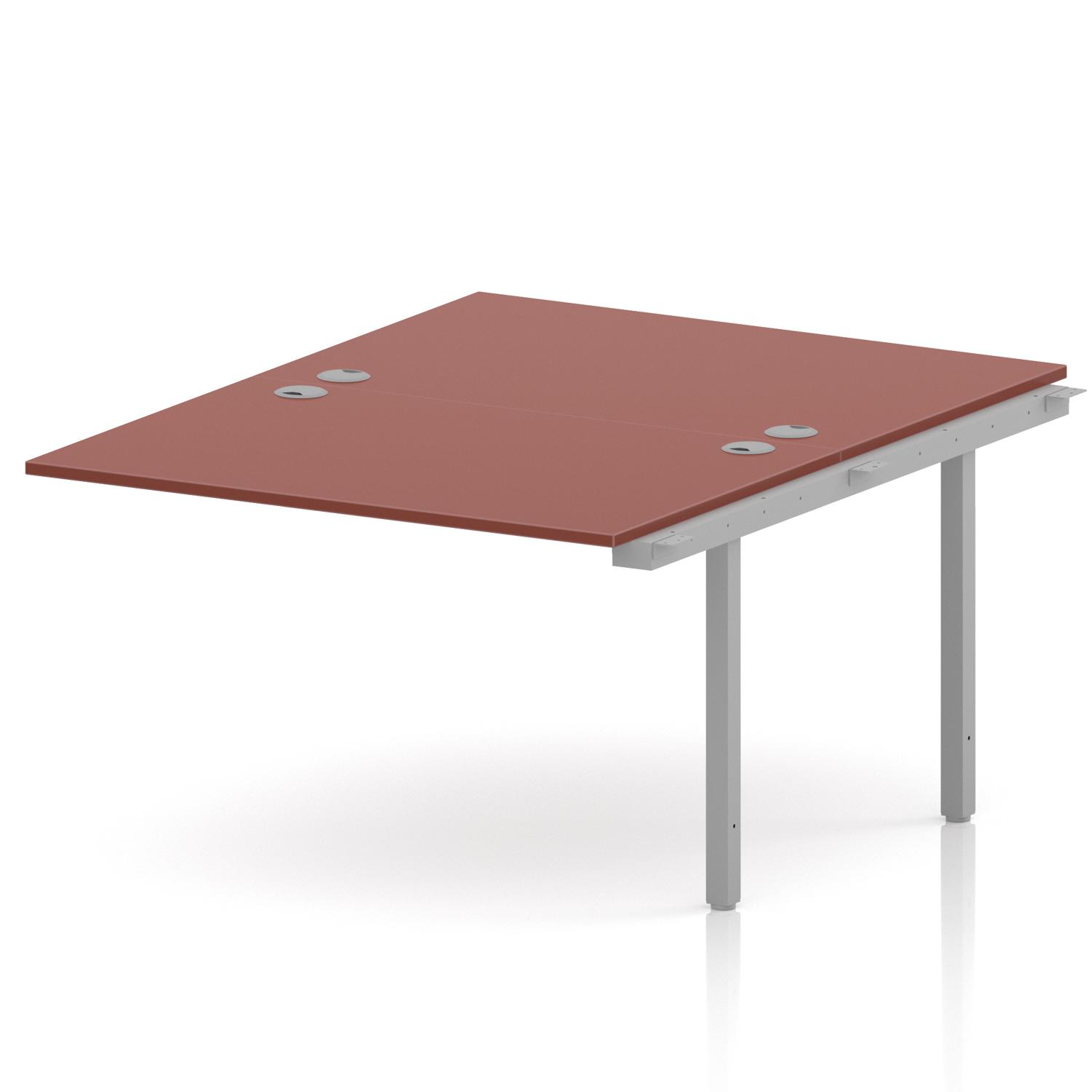 Impulse Bench B2B Ext Kit 1200 Silver Frame Office Bench Desk Brick Red Impulse Bench B2B Ext Kit 1200 Silver Frame Office Bench Desk Brick Red