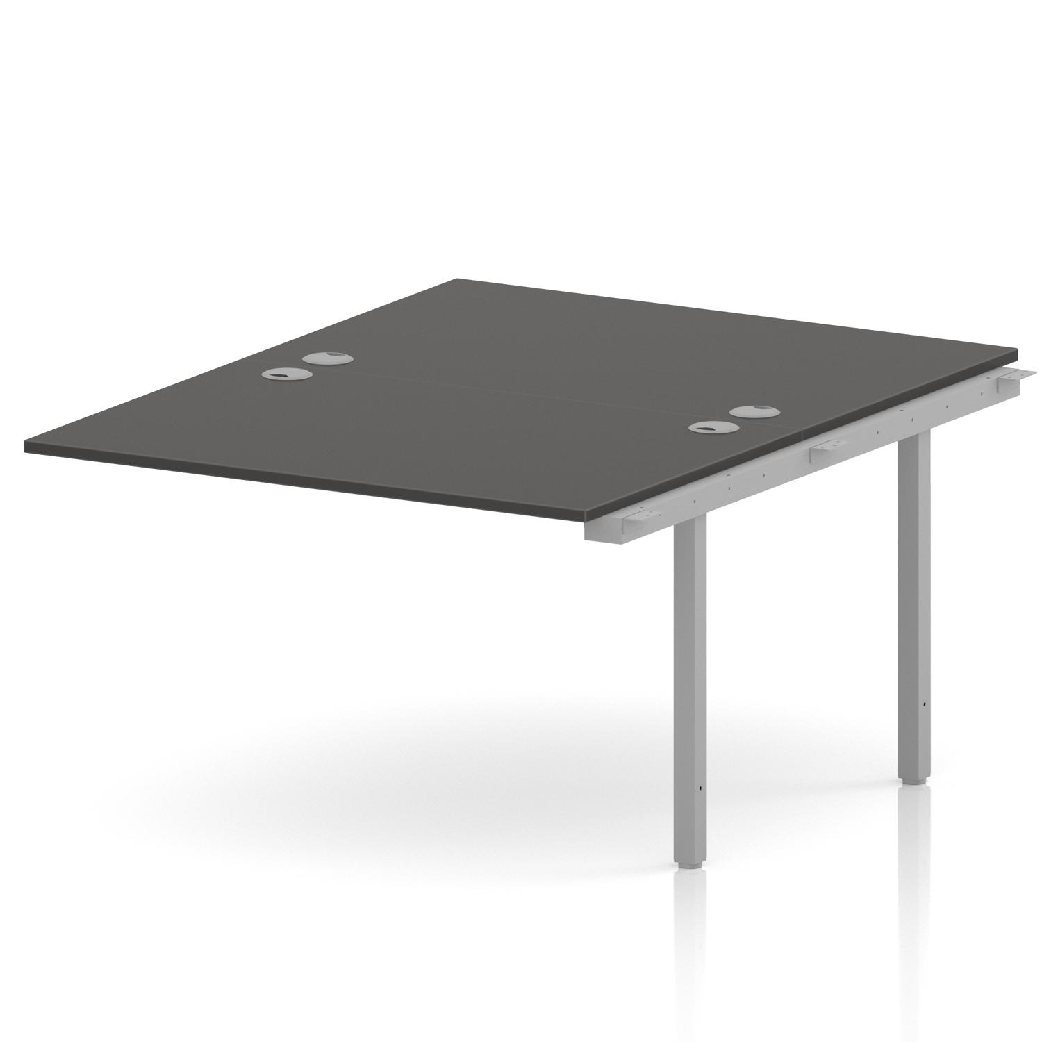 Impulse Bench B2B Ext Kit 1200 Silver Frame Office Bench Desk Carbon Grey Impulse Bench B2B Ext Kit 1200 Silver Frame Office Bench Desk Carbon Grey