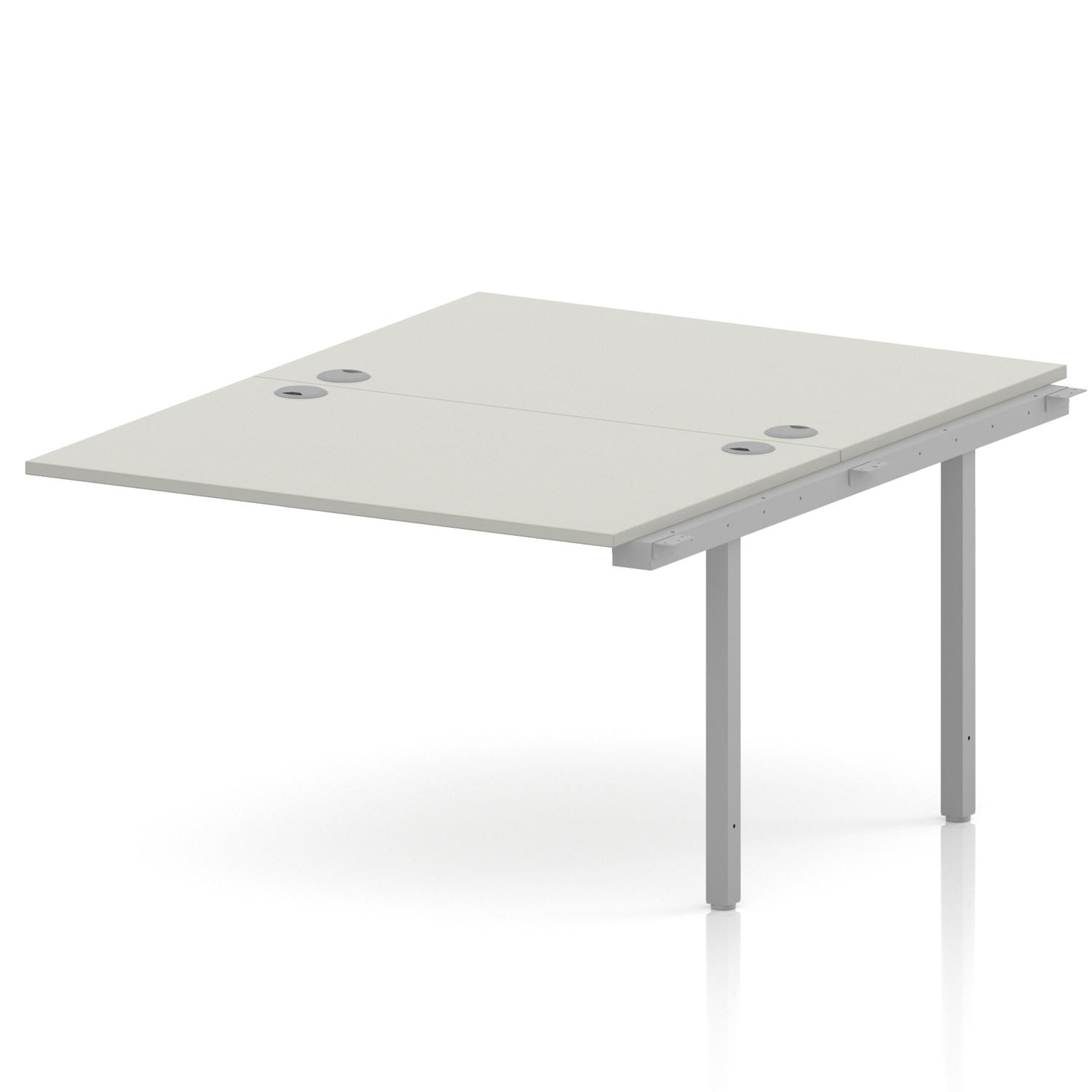 Impulse Bench B2B Ext Kit 1200 Silver Frame Office Bench Desk Dove Grey Impulse Bench B2B Ext Kit 1200 Silver Frame Office Bench Desk Dove Grey