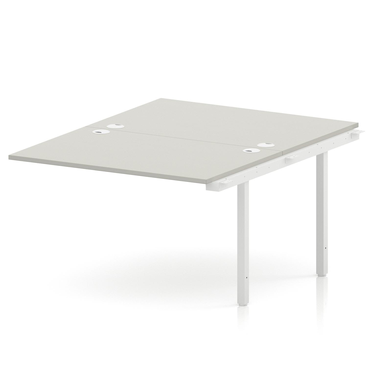 Impulse Bench B2B Ext Kit 1200 White Frame Office Bench Desk Dove Grey Impulse Bench B2B Ext Kit 1200 White Frame Office Bench Desk Dove Grey
