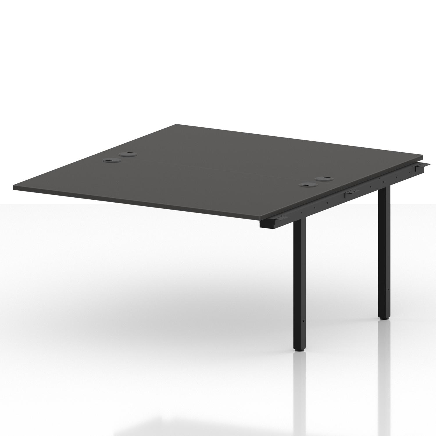 Impulse Bench B2B Ext Kit 1400 Black Frame Office Bench Desk Carbon Grey Impulse Bench B2B Ext Kit 1400 Black Frame Office Bench Desk Carbon Grey