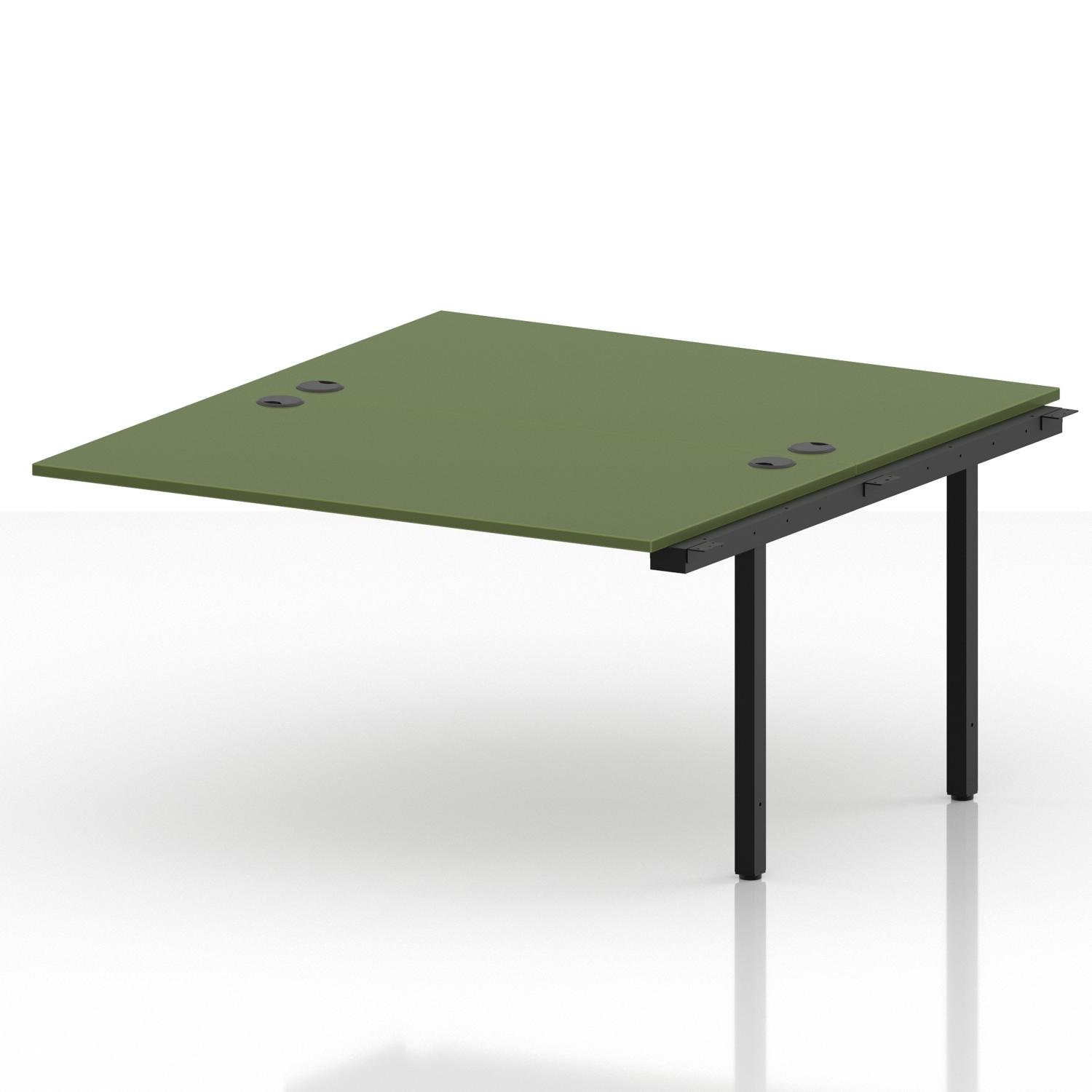 Impulse Bench B2B Ext Kit 1400 Black Frame Office Bench Desk Moss Green Impulse Bench B2B Ext Kit 1400 Black Frame Office Bench Desk Moss Green